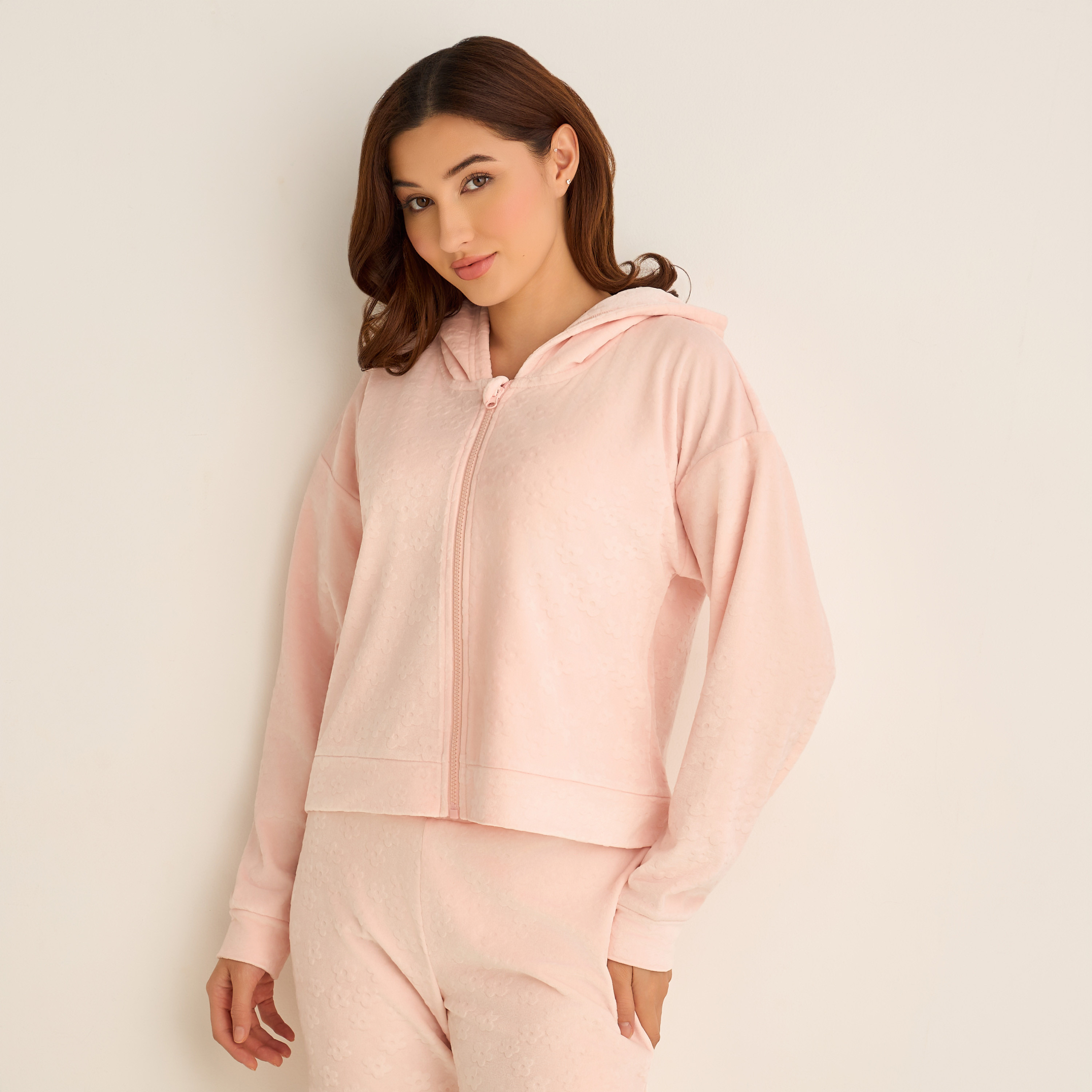 Pyjama Set Hooded Jacket & Trousers-women-clothing-nightwear-pyjamas-longsets-image-2