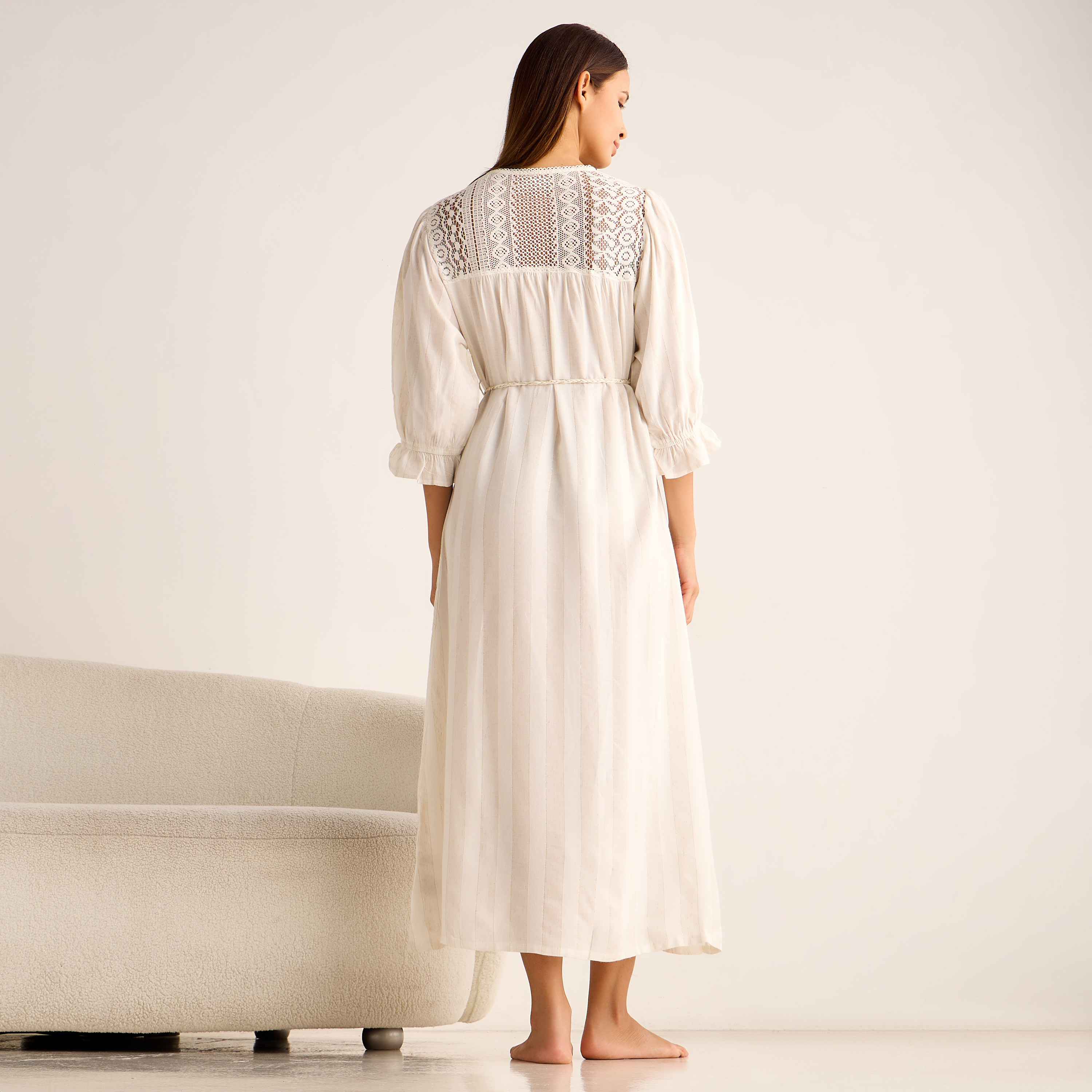 Long Sleeves Linen Blend Maxi Night Gown with Embroidered Stripes-women-clothing-nightwear-nighties-image-3