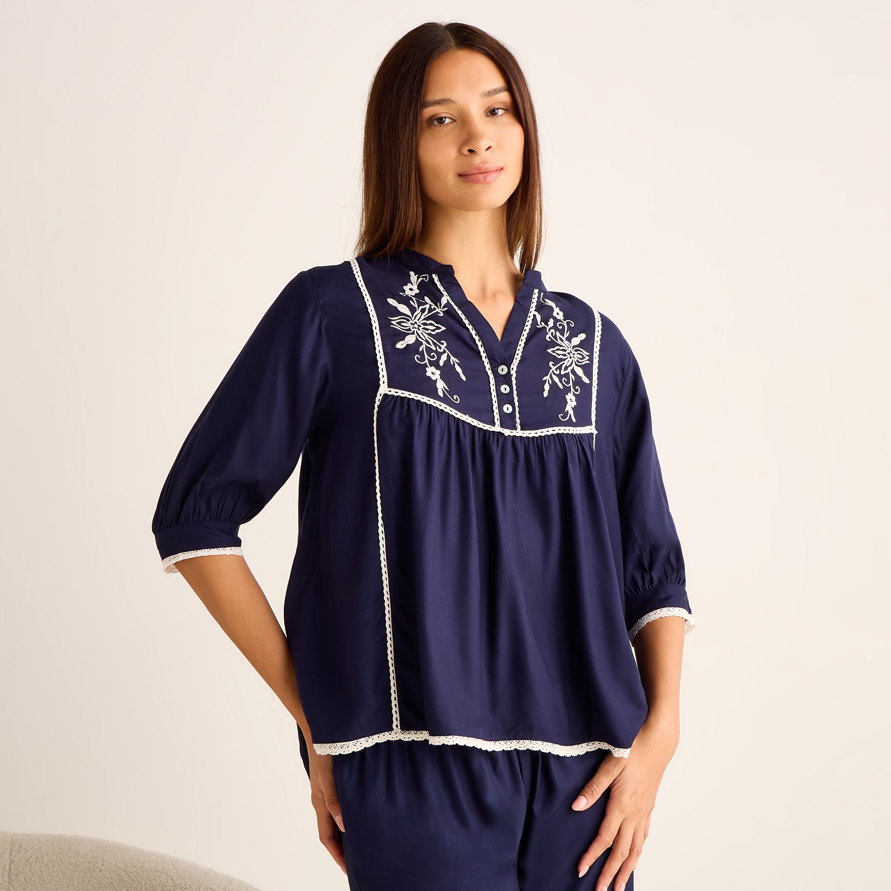 Pyjama Set Top & Trousers Viscose-women-clothing-nightwear-pyjamas-longsets-image-2