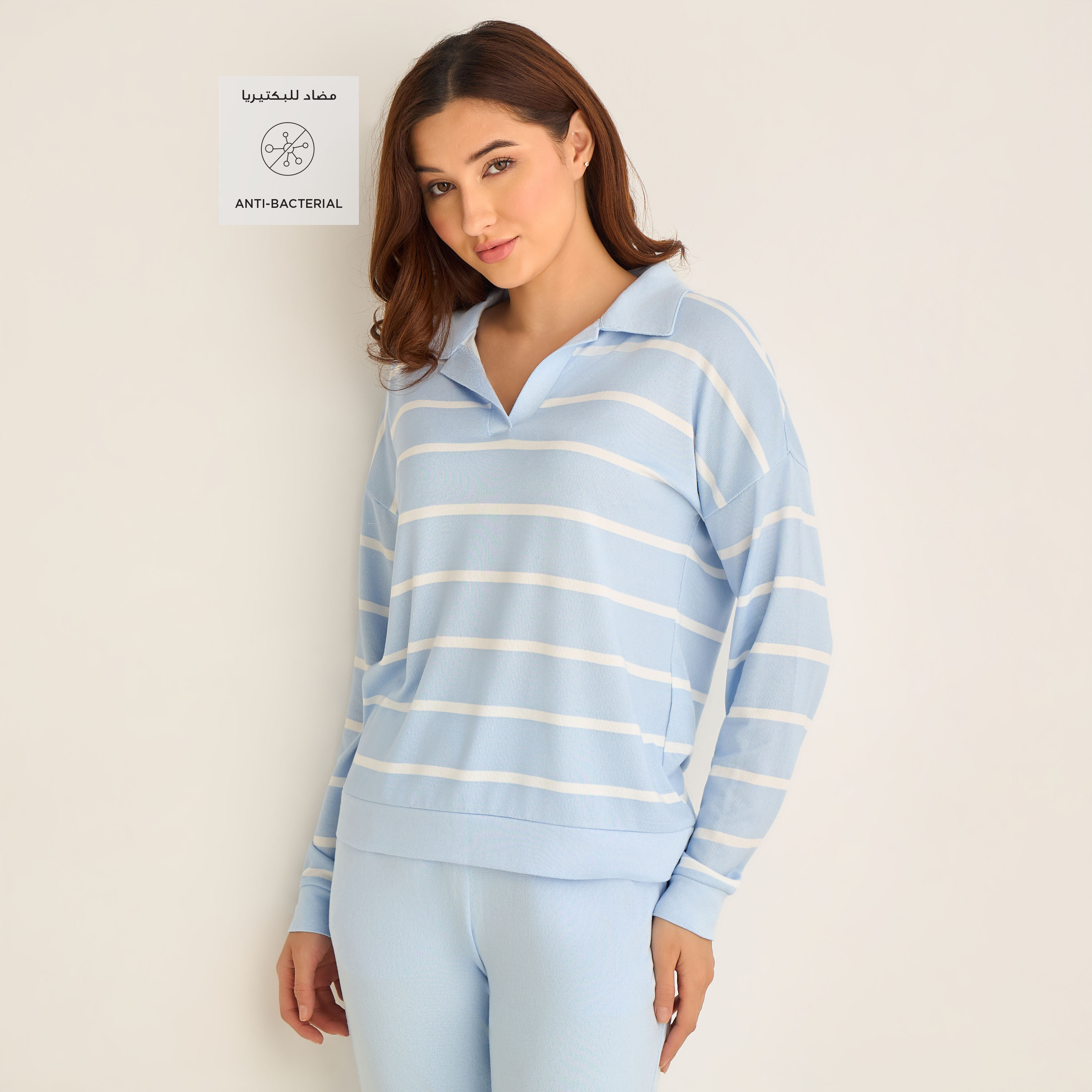 Pyjama Set Polo T-shirt & Joggers-women-clothing-nightwear-pyjamas-longsets-image-2