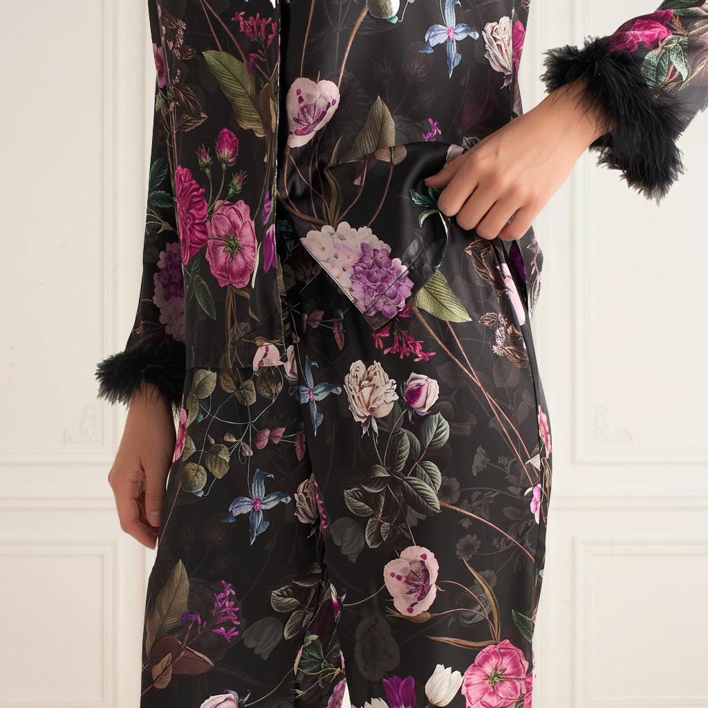 طقم بيجاما ساتان قميص وبنطلون-women-clothing-nightwear-pyjamas-longsets-image-5