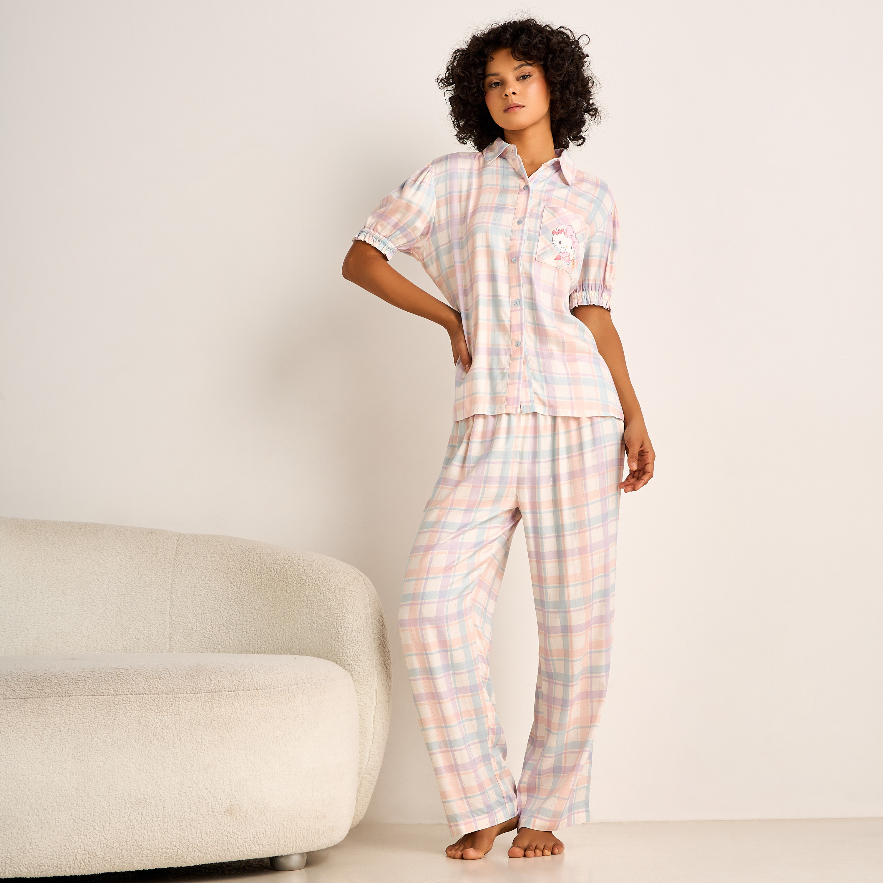 Pyjama Set Shirt & Trousers-women-clothing-nightwear-pyjamas-longsets-image-1