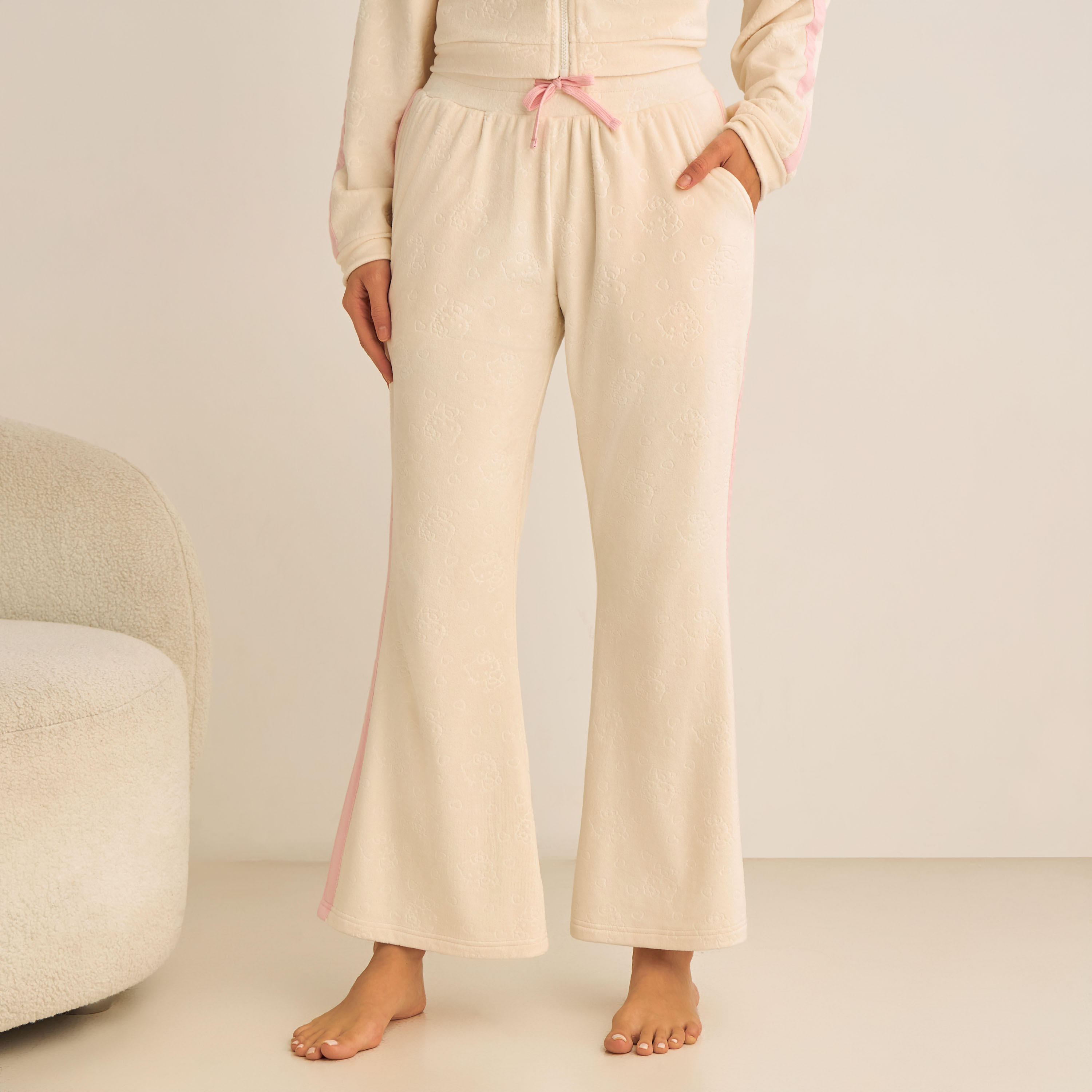 Polyester Fleece Pyjama Set Jacket & Trousers-women-clothing-nightwear-pyjamas-longsets-image-4