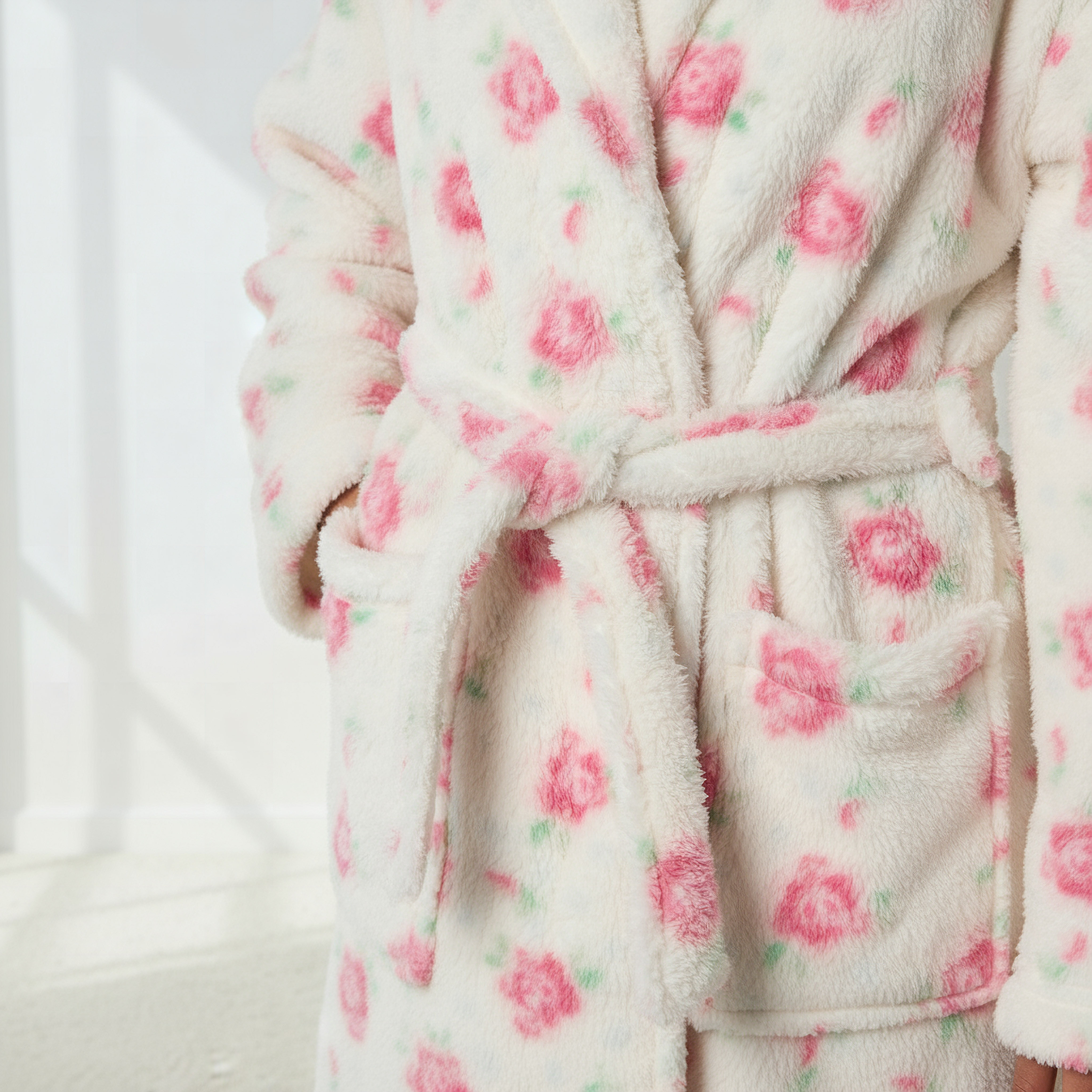 Floral Print Robe with Belt-women-clothing-nightwear-robes-image-4