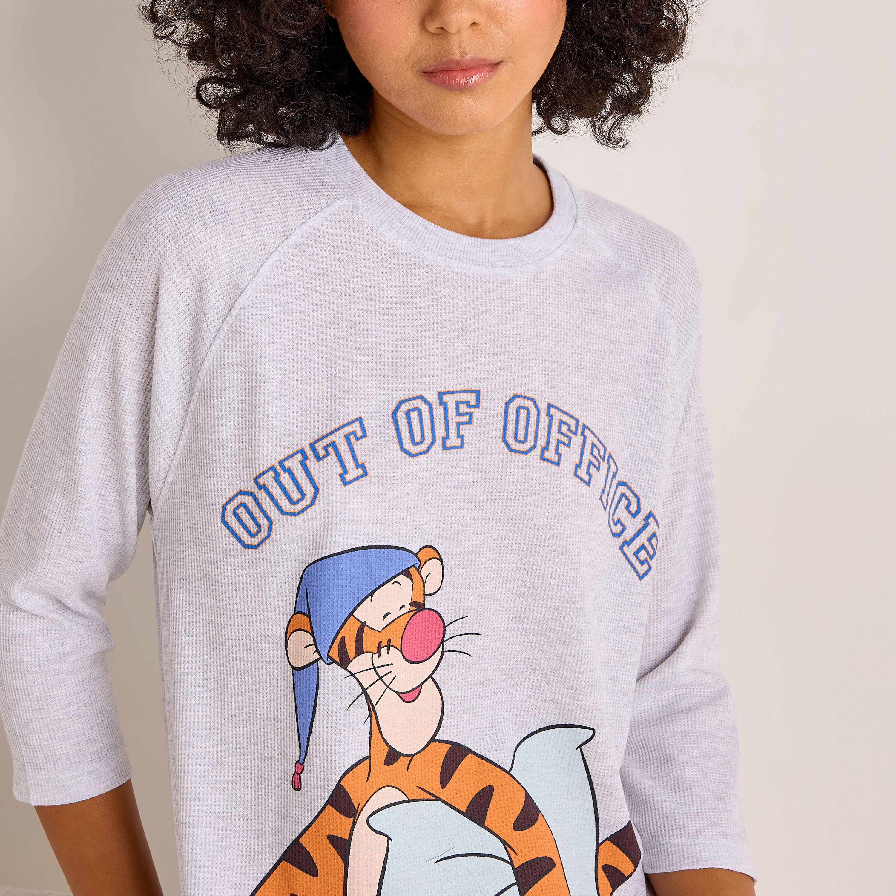 Sleepshirt 3/4 Sleeves with Tigger Print-women-clothing-nightwear-nighties-image-3