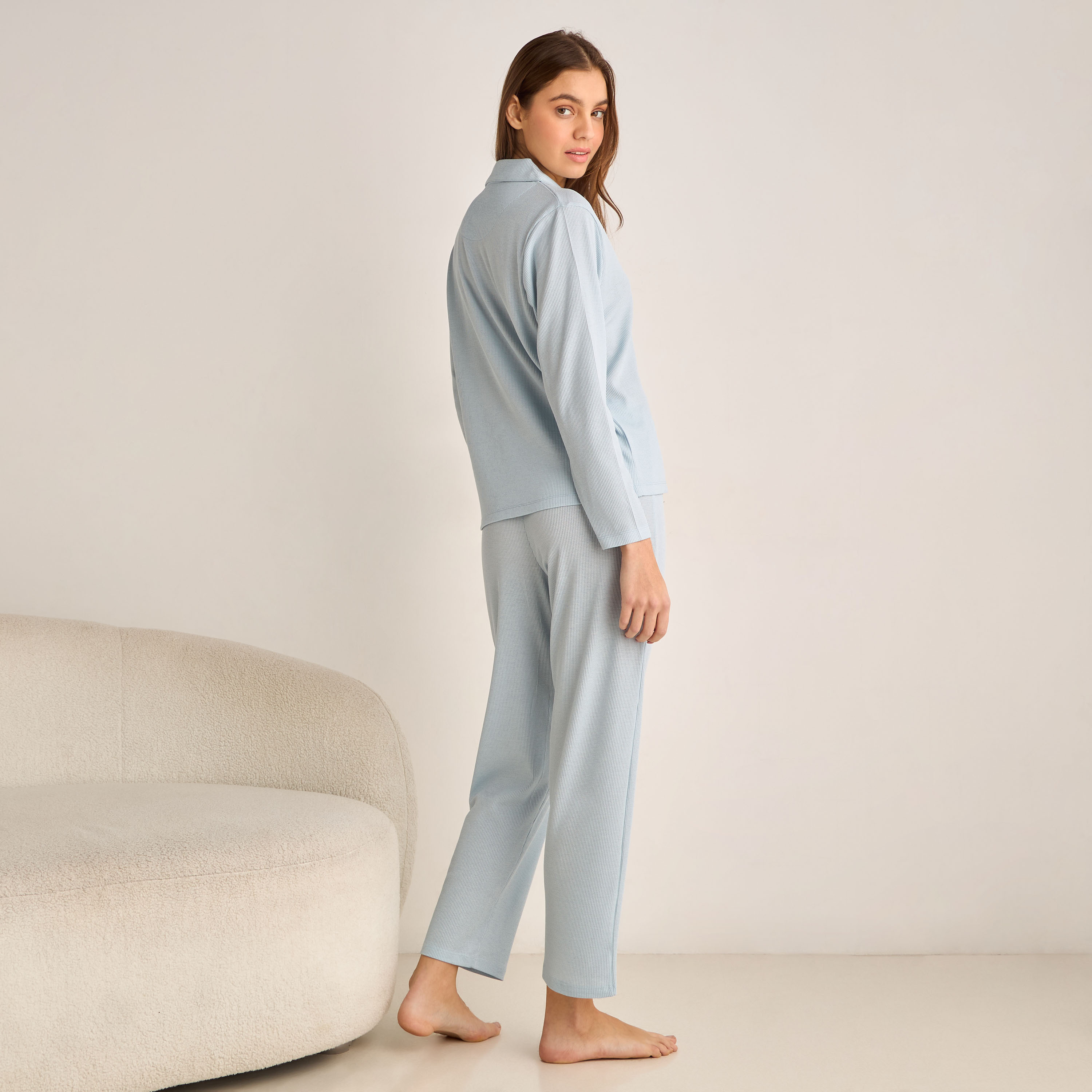 Winnie the Pooh Pyjama Set Button-Down Shirt & Trousers-women-clothing-nightwear-pyjamas-longsets-image-5