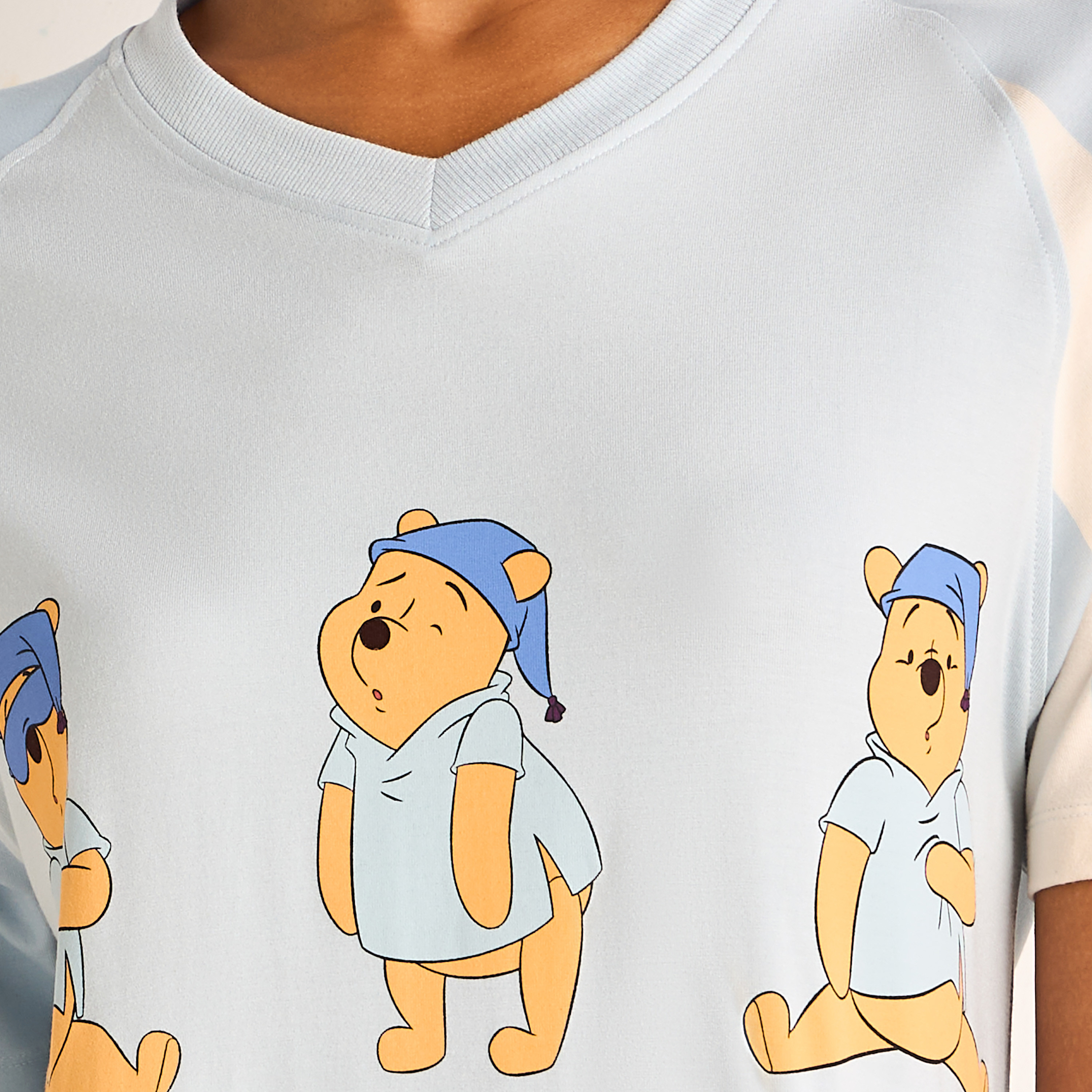 Sleepshirt Short Sleeves Winnie the Pooh Print-women-clothing-nightwear-nighties-image-4