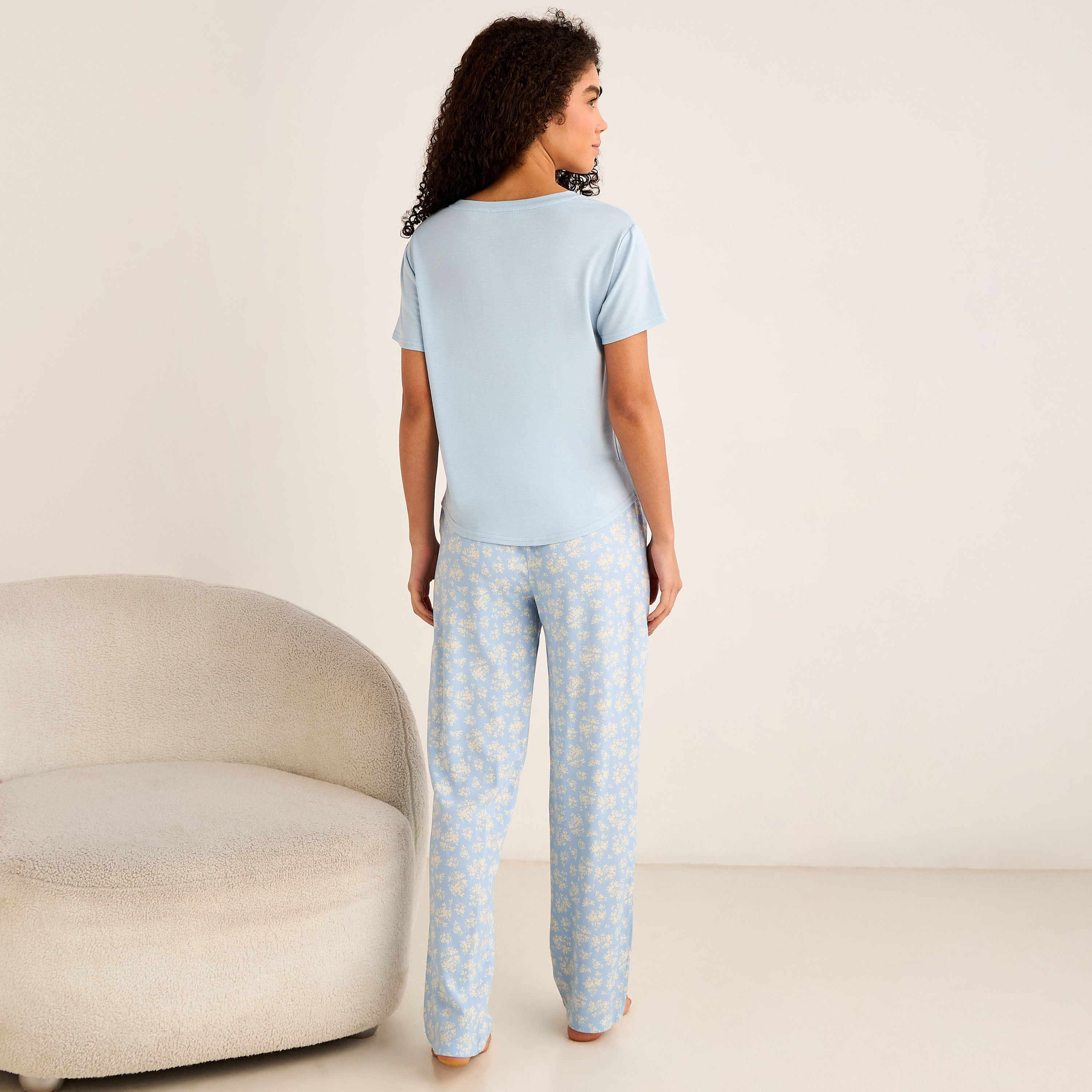 Pyjama Set T-shirt & Trousers-women-clothing-nightwear-pyjamas-longsets-image-4