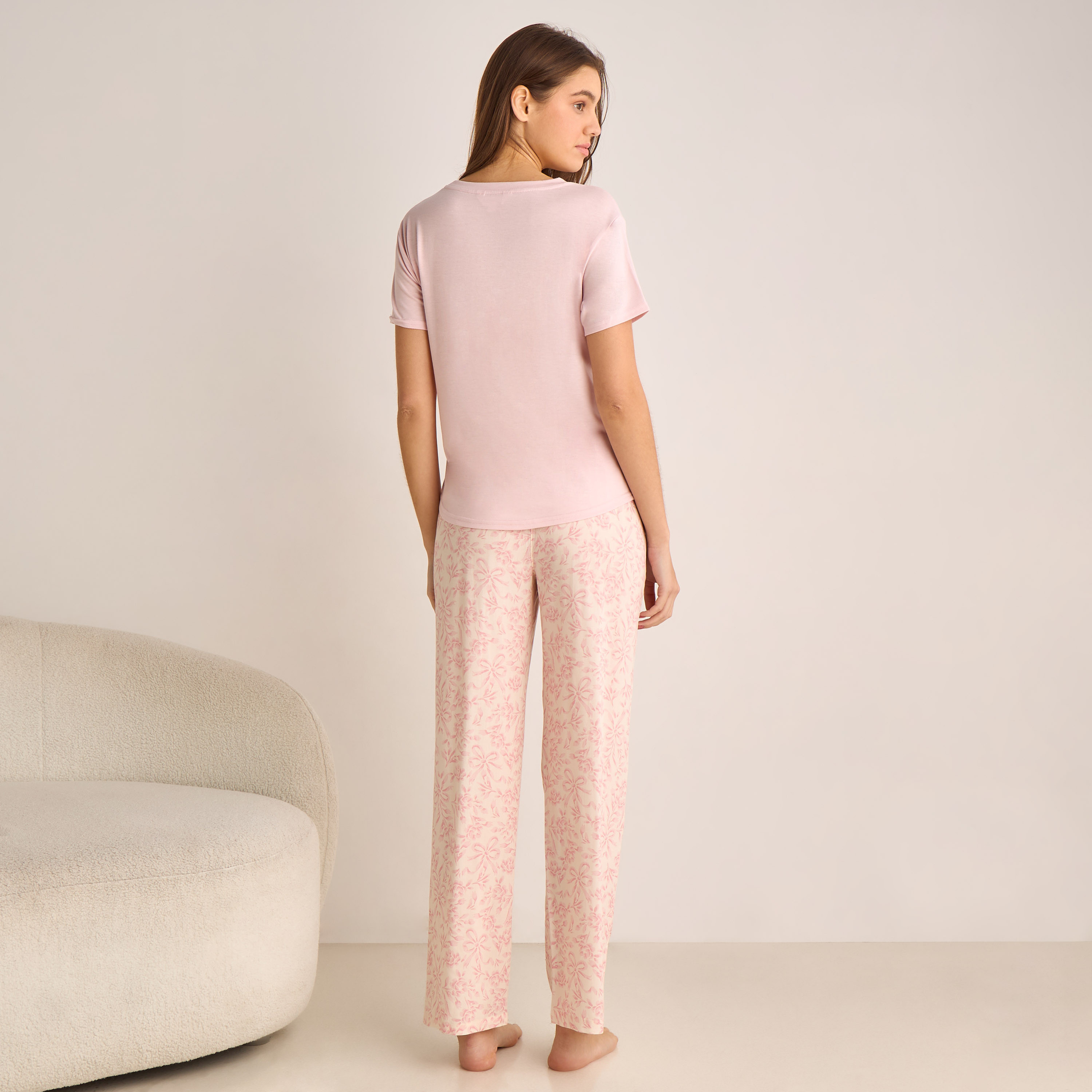Pyjama Set T-shirt & Trousers-women-clothing-nightwear-pyjamas-longsets-image-4