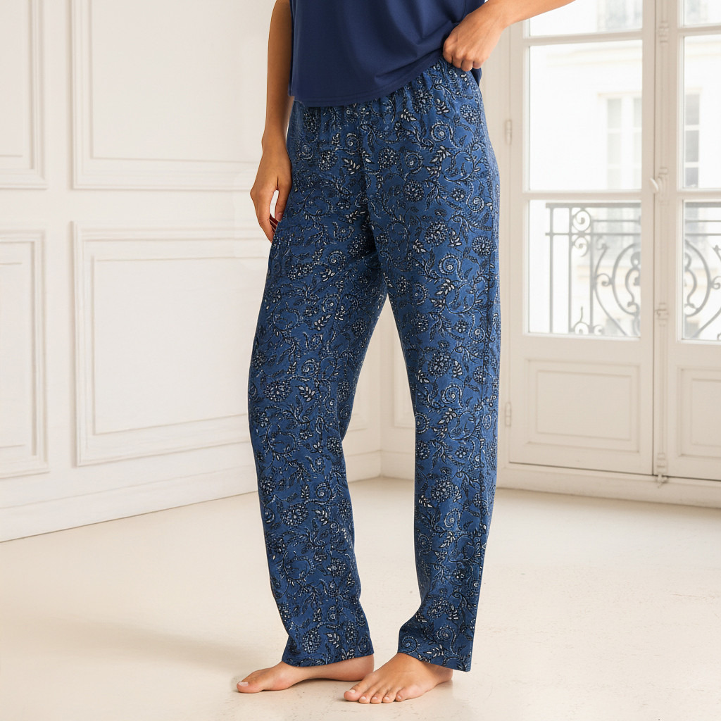 Pyjama Set T-shirt & Trousers Viscose-women-clothing-nightwear-pyjamas-longsets-image-4