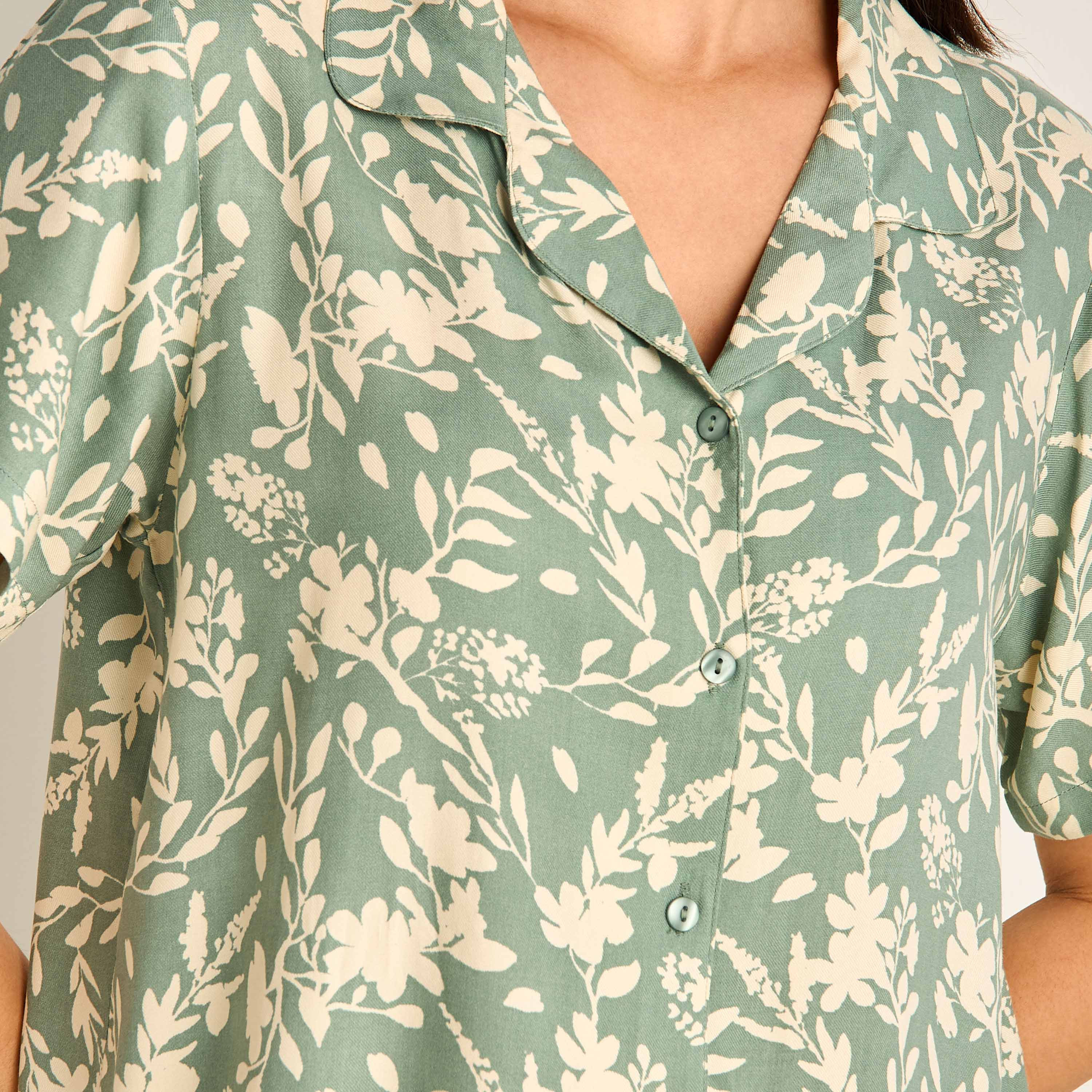 Pyjama Set Button-Down Shirt & Trousers Viscose-women-clothing-nightwear-pyjamas-longsets-image-5