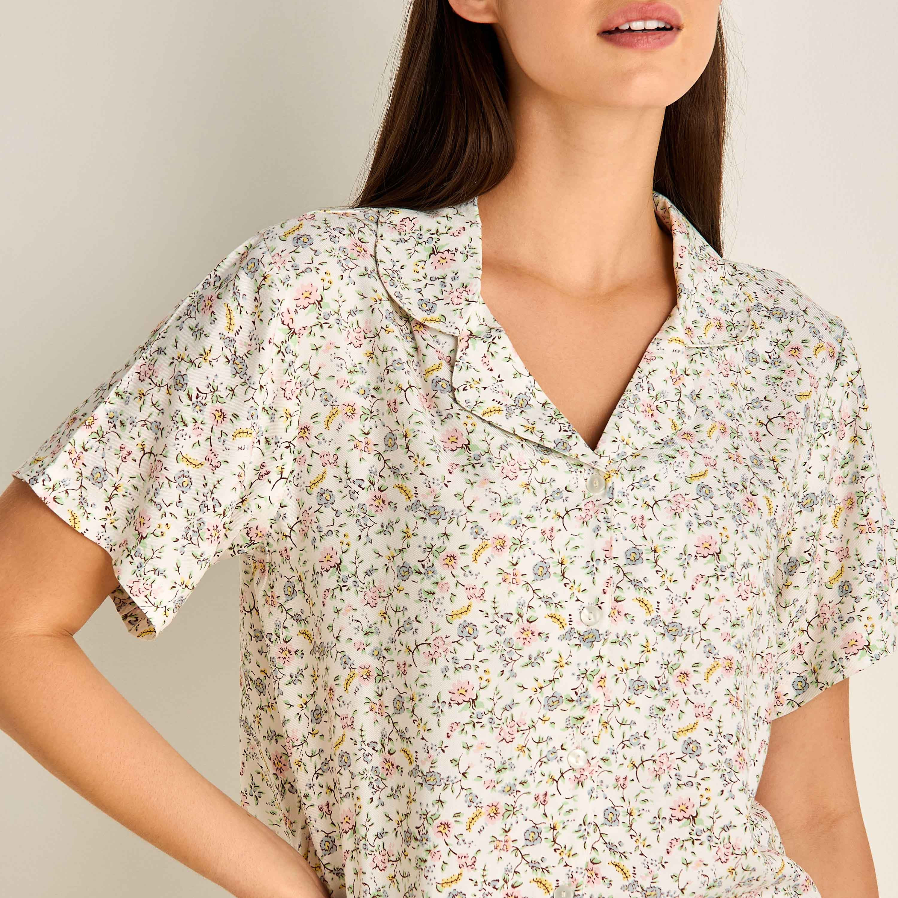 Pyjama Set Button-Down Shirt & Trousers Viscose-women-clothing-nightwear-pyjamas-longsets-image-5
