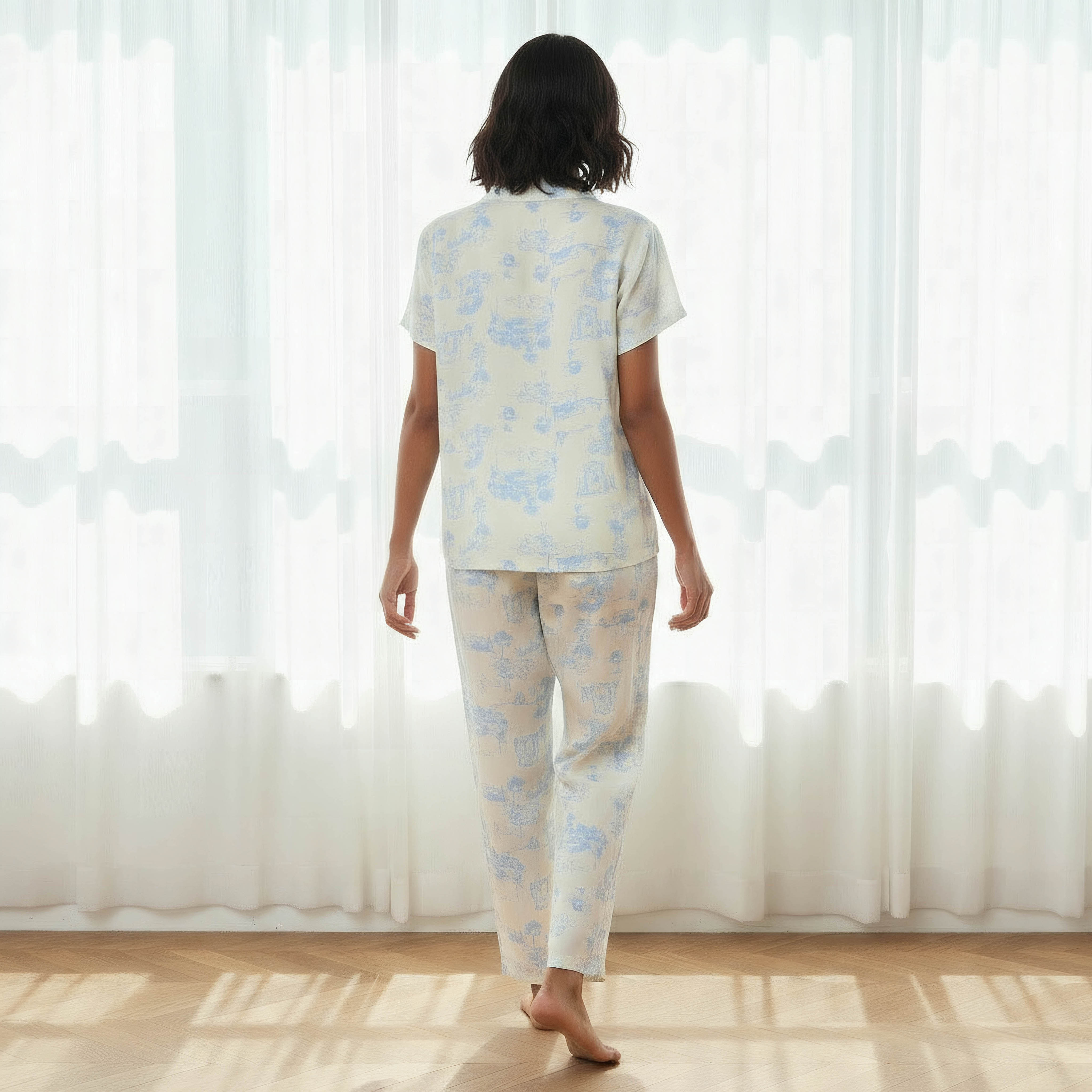 Pyjama Set Top and Pants with Eye Mask Viscose-women-clothing-nightwear-pyjamas-longsets-image-3
