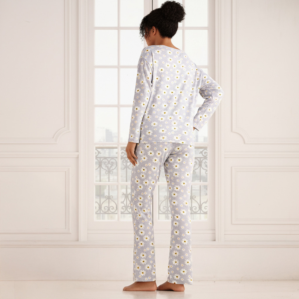 Pyjama Set T-shirt & Trousers-women-clothing-nightwear-pyjamas-longsets-image-3