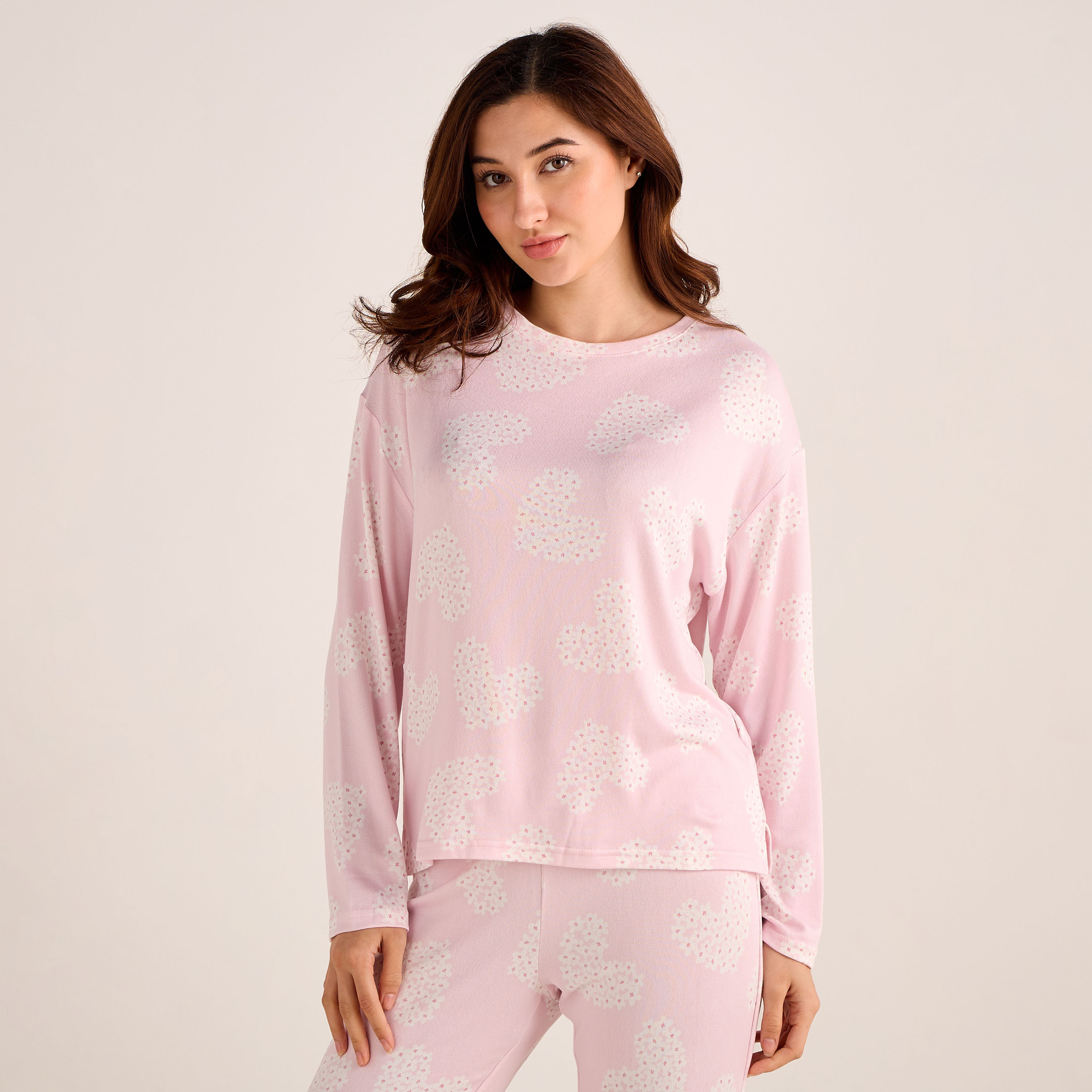 Pyjama Set T-shirt & Trousers-women-clothing-nightwear-pyjamas-longsets-image-2