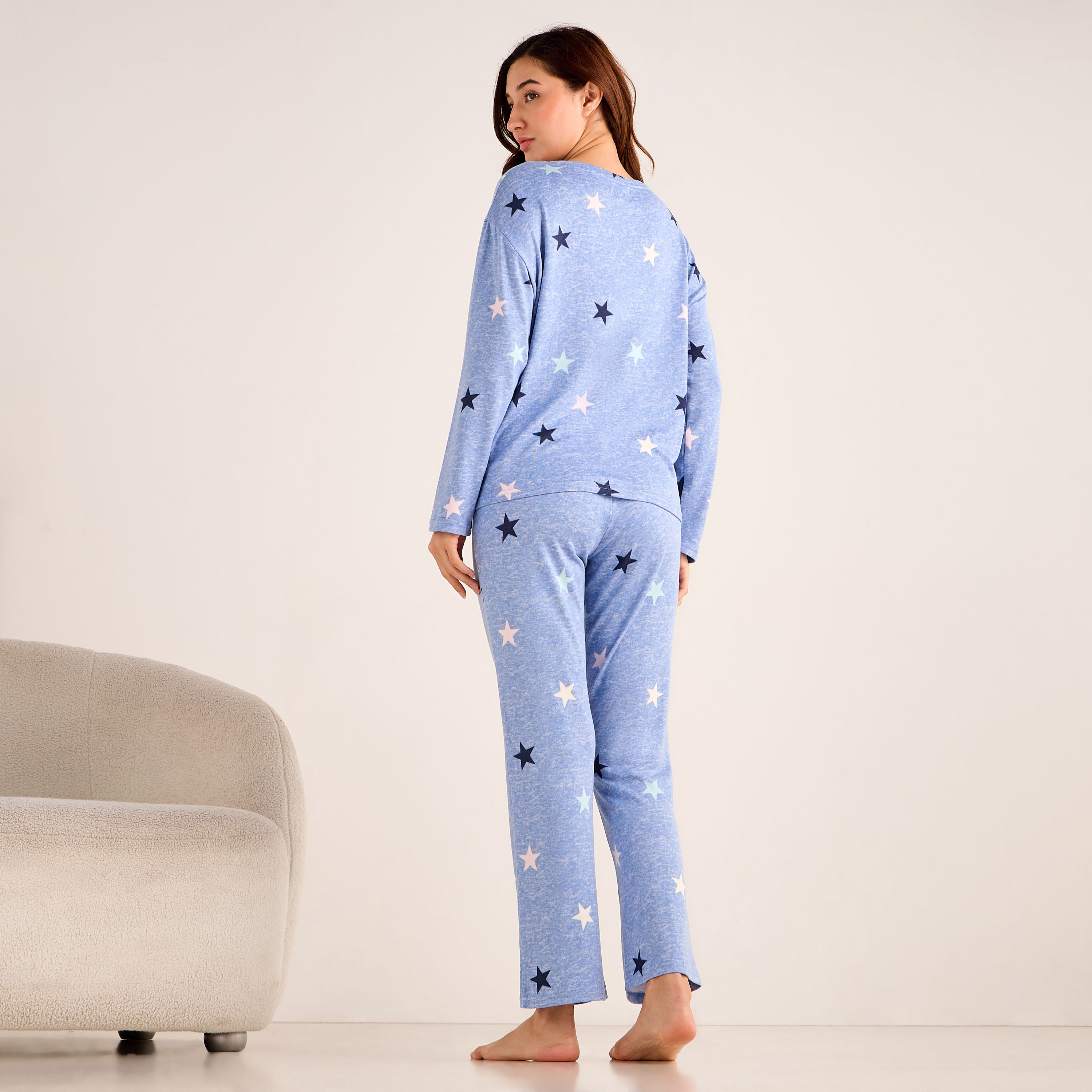 Pyjama Set T-shirt & Trousers-women-clothing-nightwear-pyjamas-longsets-image-3