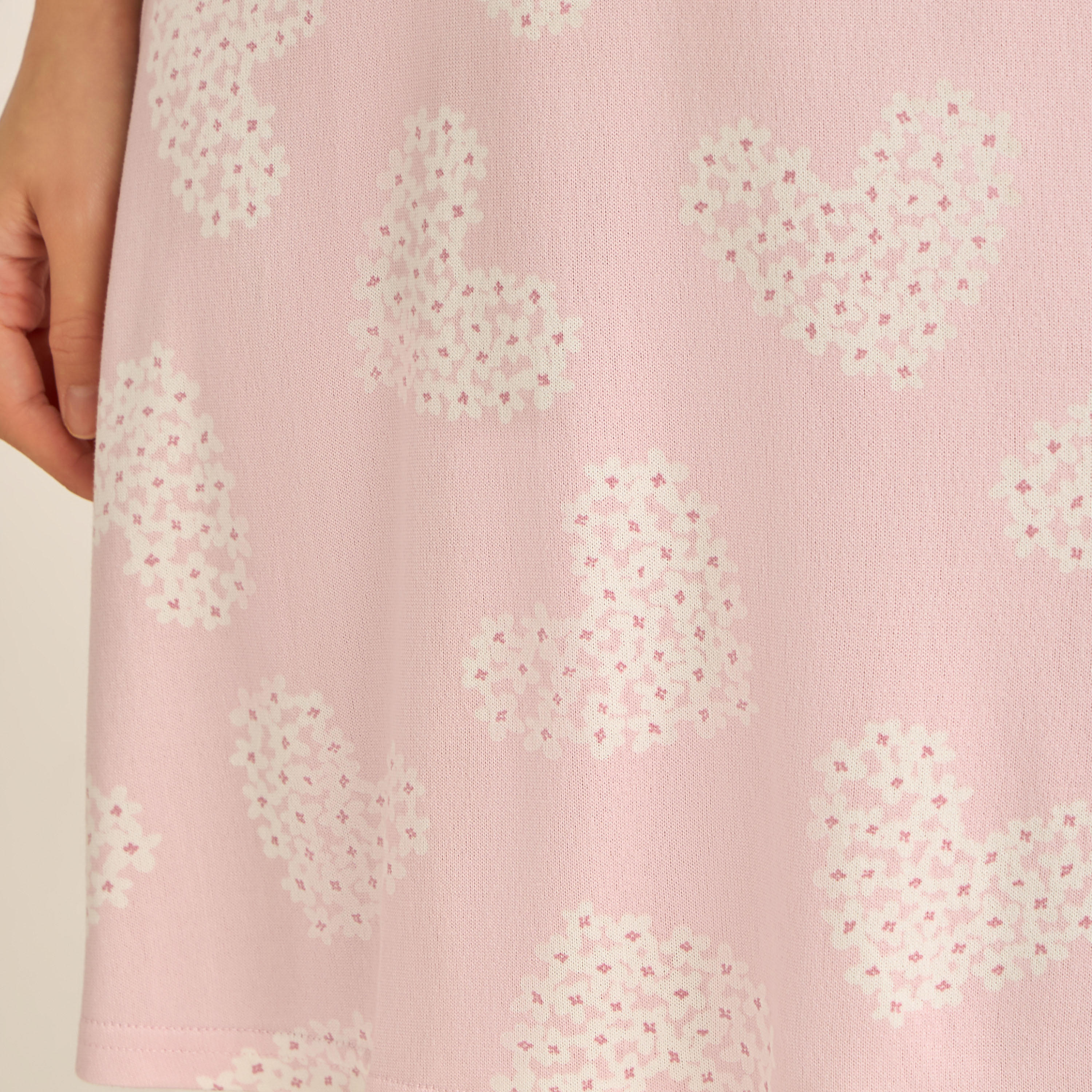 Set of 2 - Night Dress Short Sleeve Floral Print Cotton-women-clothing-nightwear-nighties-image-5