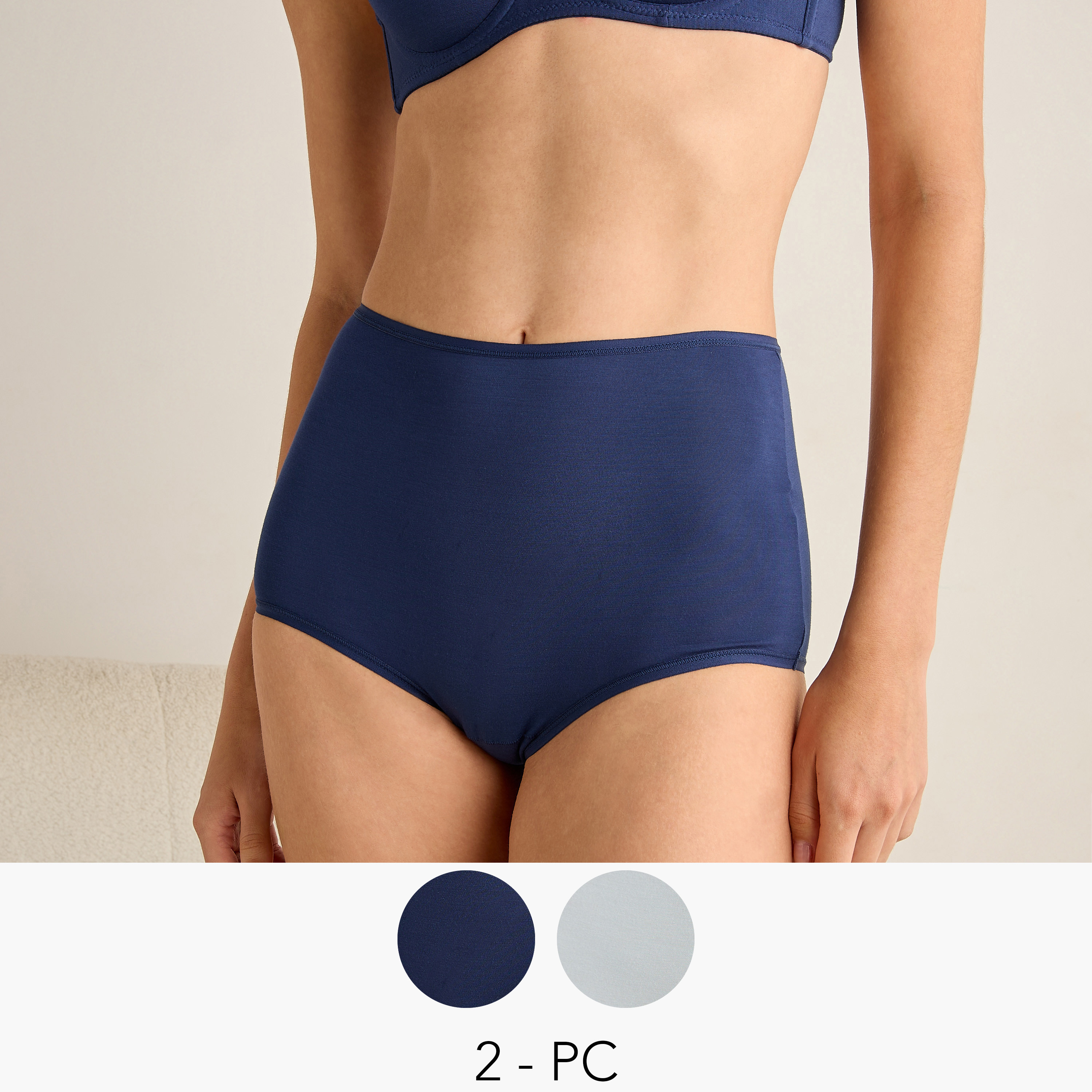 Solid Briefs High Rise - Set of 2-women-clothing-lingerie-panties-image-1