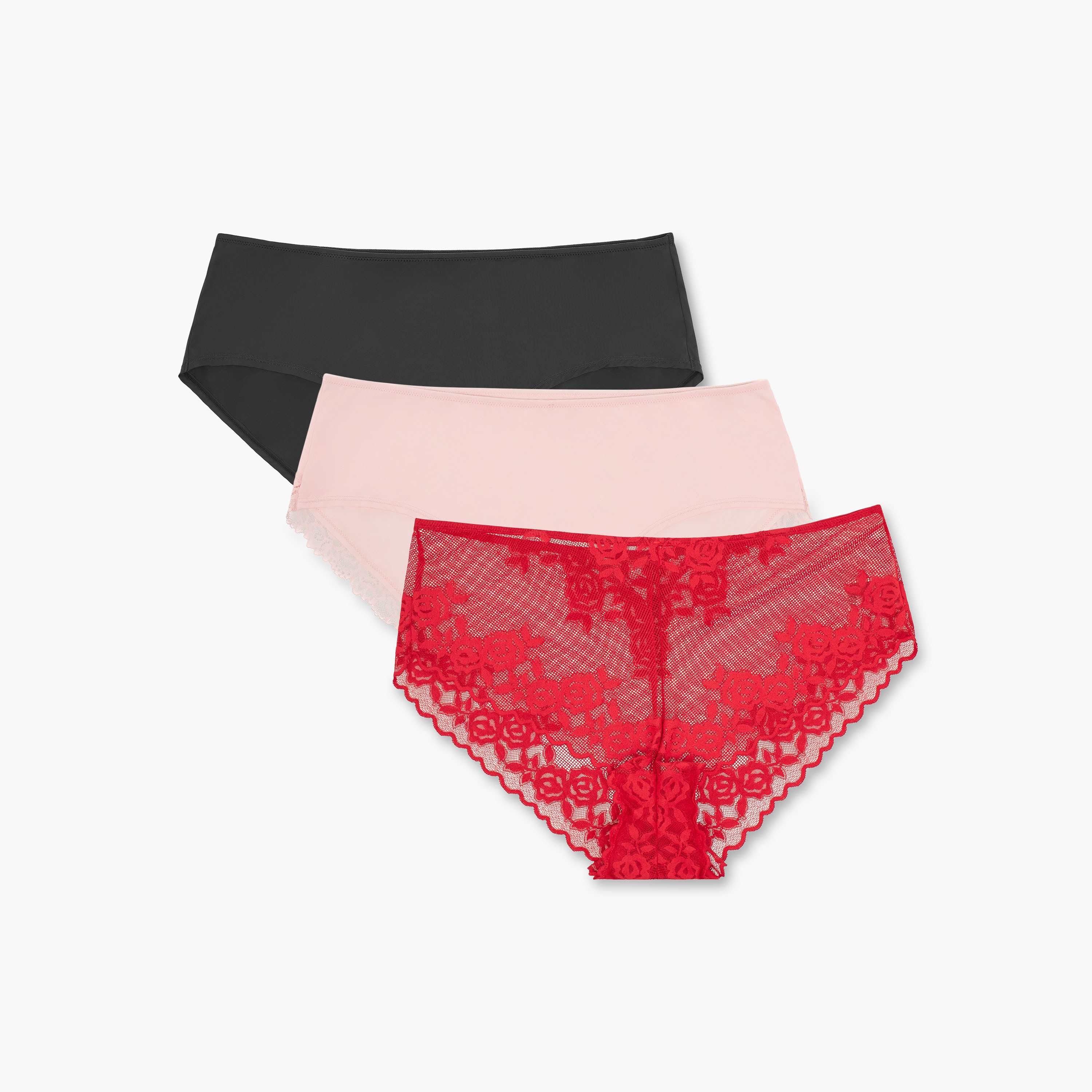 طقم من 3 - سراويل داخلية بخصر مطاطي-women-clothing-lingerie-panties-image-1
