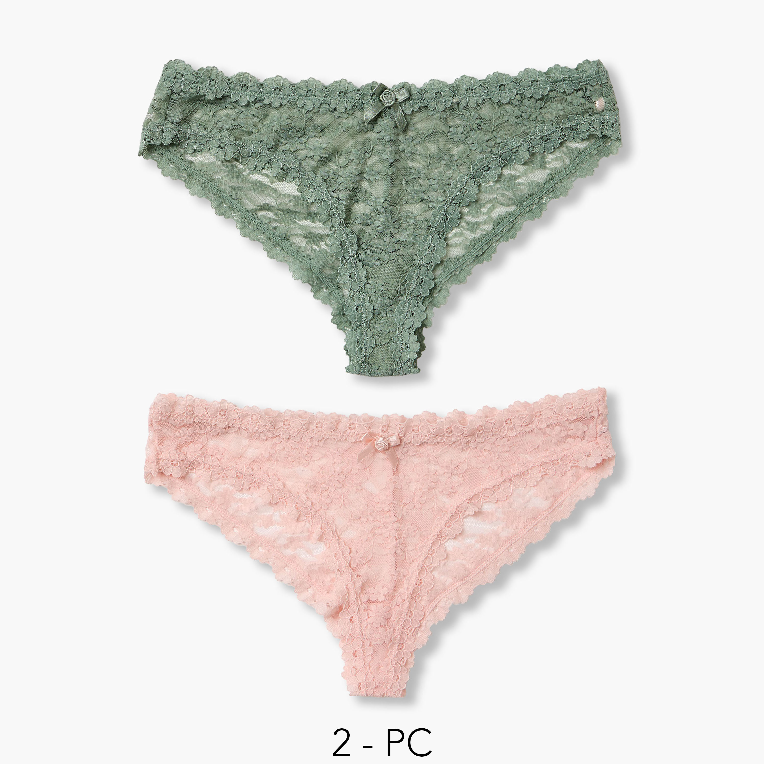 Set of 2 - Bikini Panty with Lace Trim-women-clothing-lingerie-panties-image-1