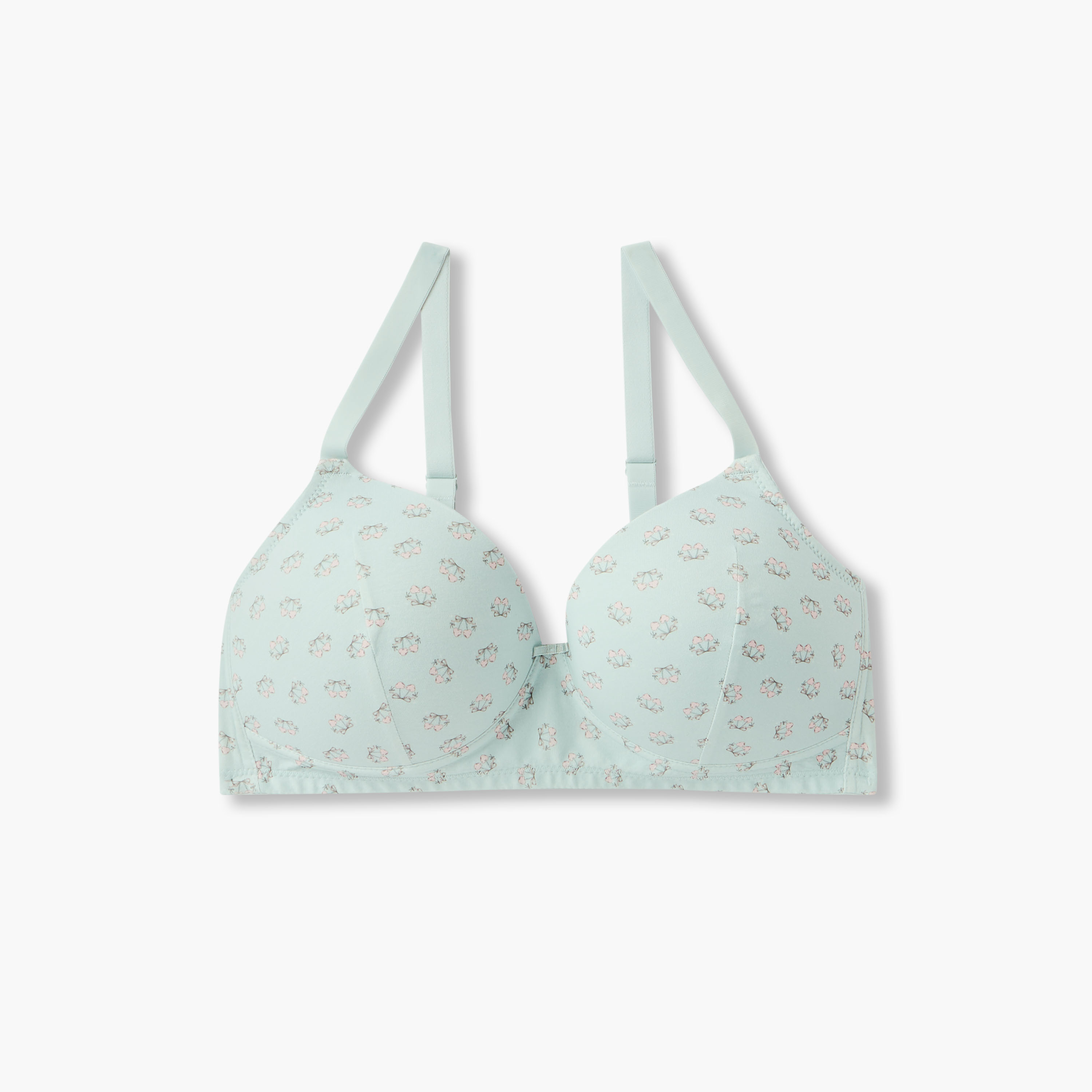 Printed Non-Wired Plunge Bra-women-clothing-lingerie-bras-image-1