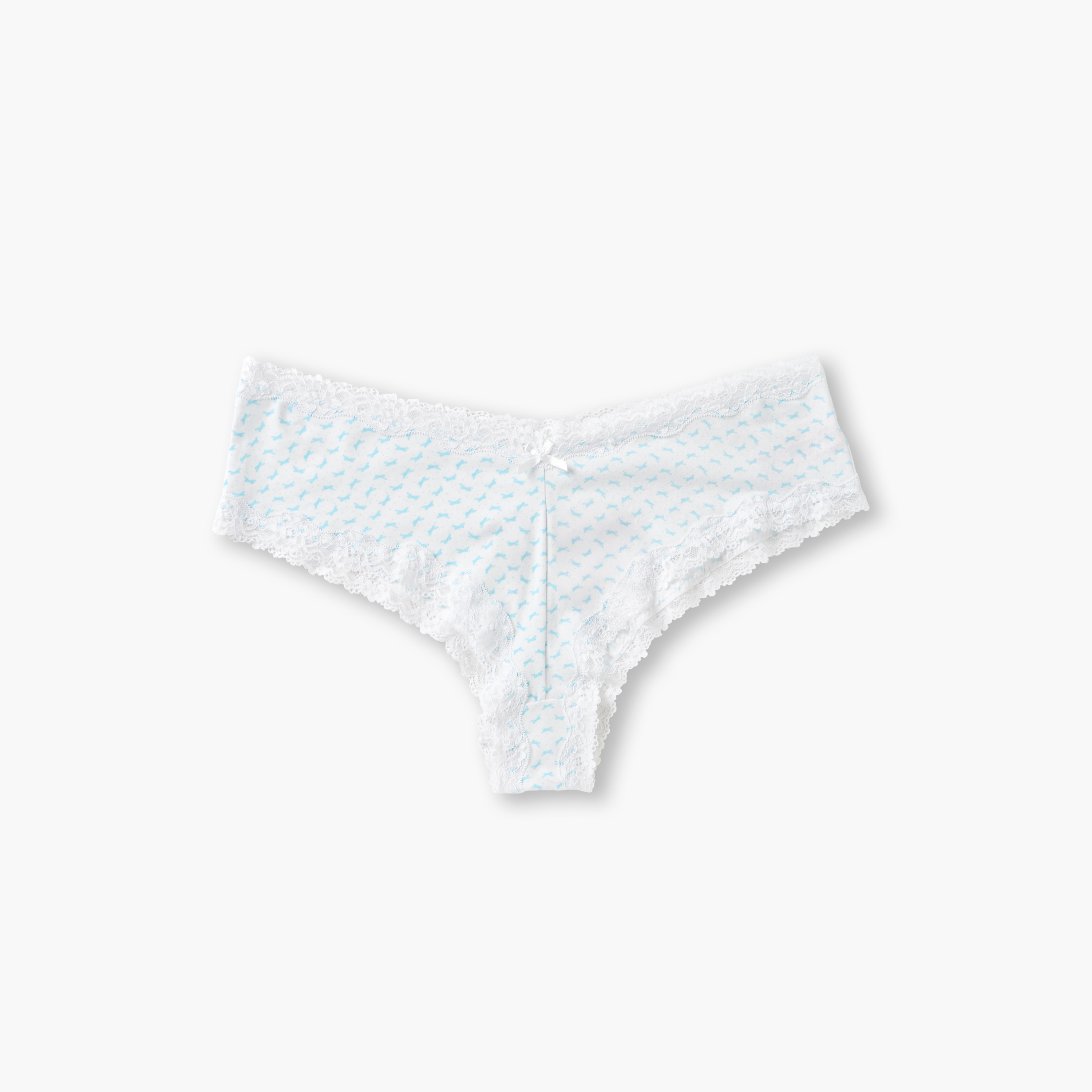 Brazillain Brief with Bow and Lace Detail-women-clothing-lingerie-panties-image-1