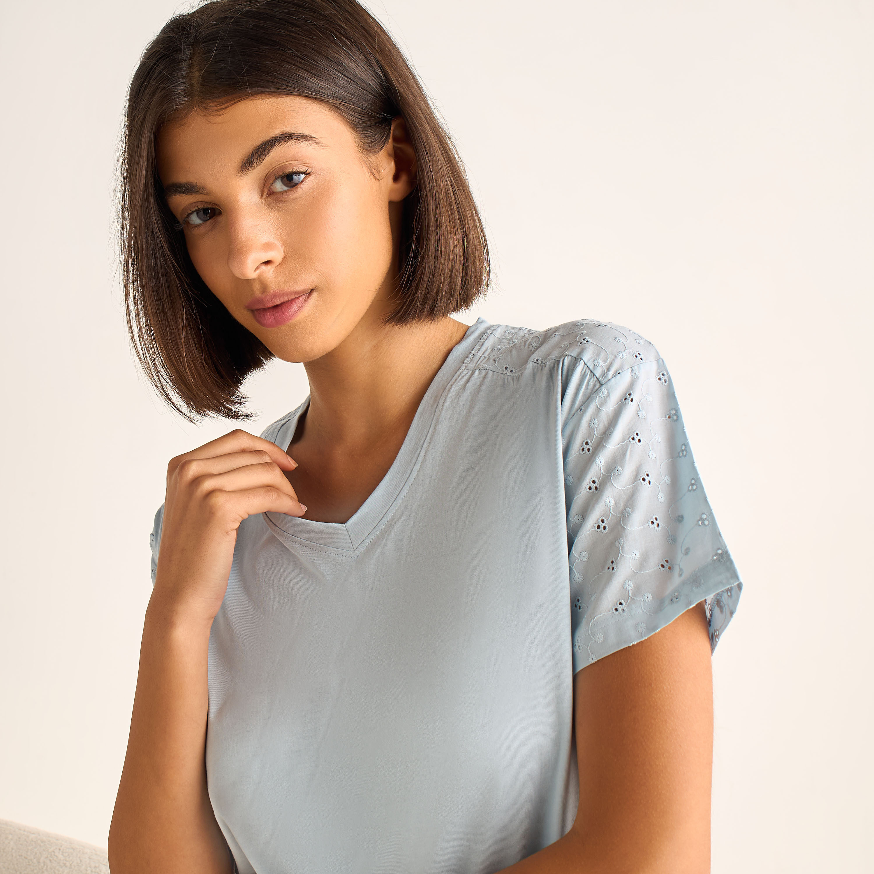 Pyjama Set T-shirt & Cotton Pants-women-clothing-nightwear-pyjamas-longsets-image-6
