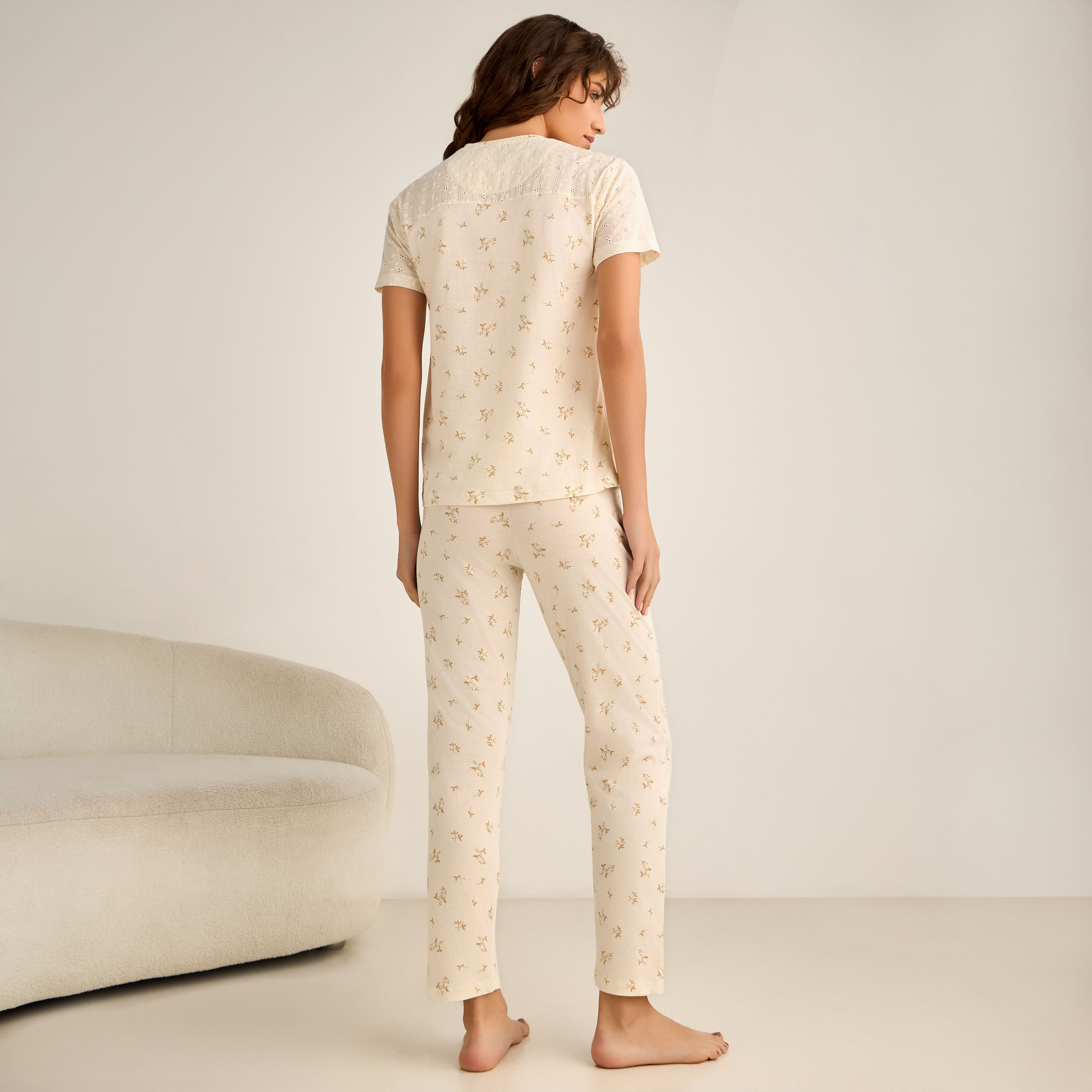 Pyjama Set T-shirt & Cotton Pants-women-clothing-nightwear-pyjamas-longsets-image-3