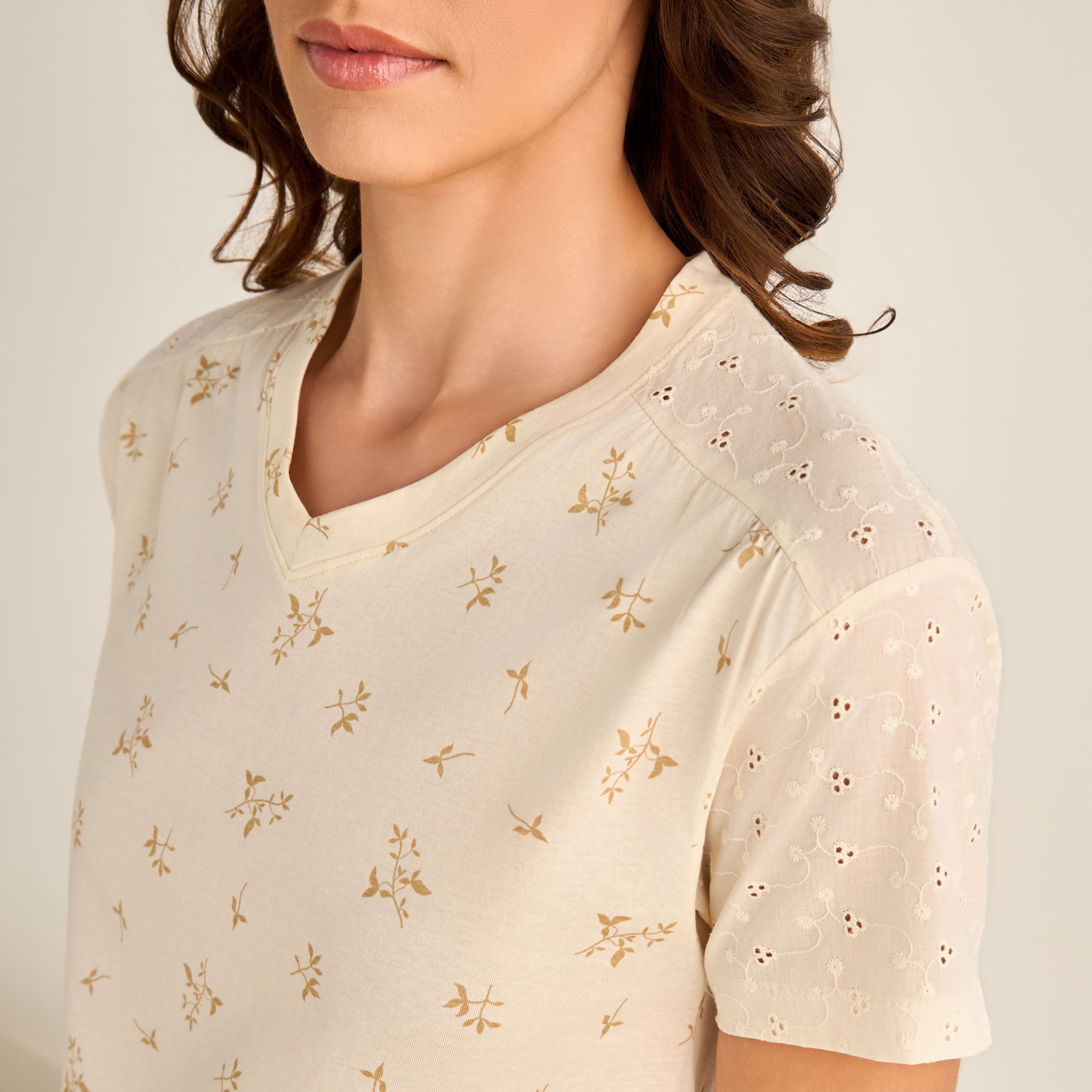Pyjama Set T-shirt & Cotton Pants-women-clothing-nightwear-pyjamas-longsets-image-5