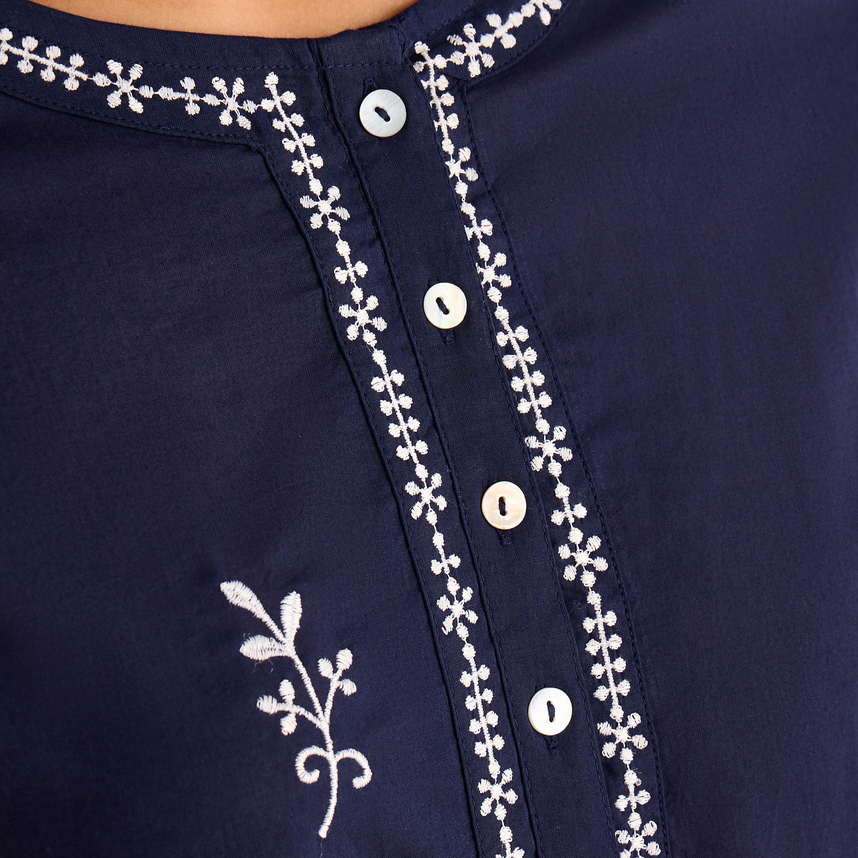 Night Gown Long Sleeves Floral Embroidery Cotton-women-clothing-nightwear-nighties-image-5