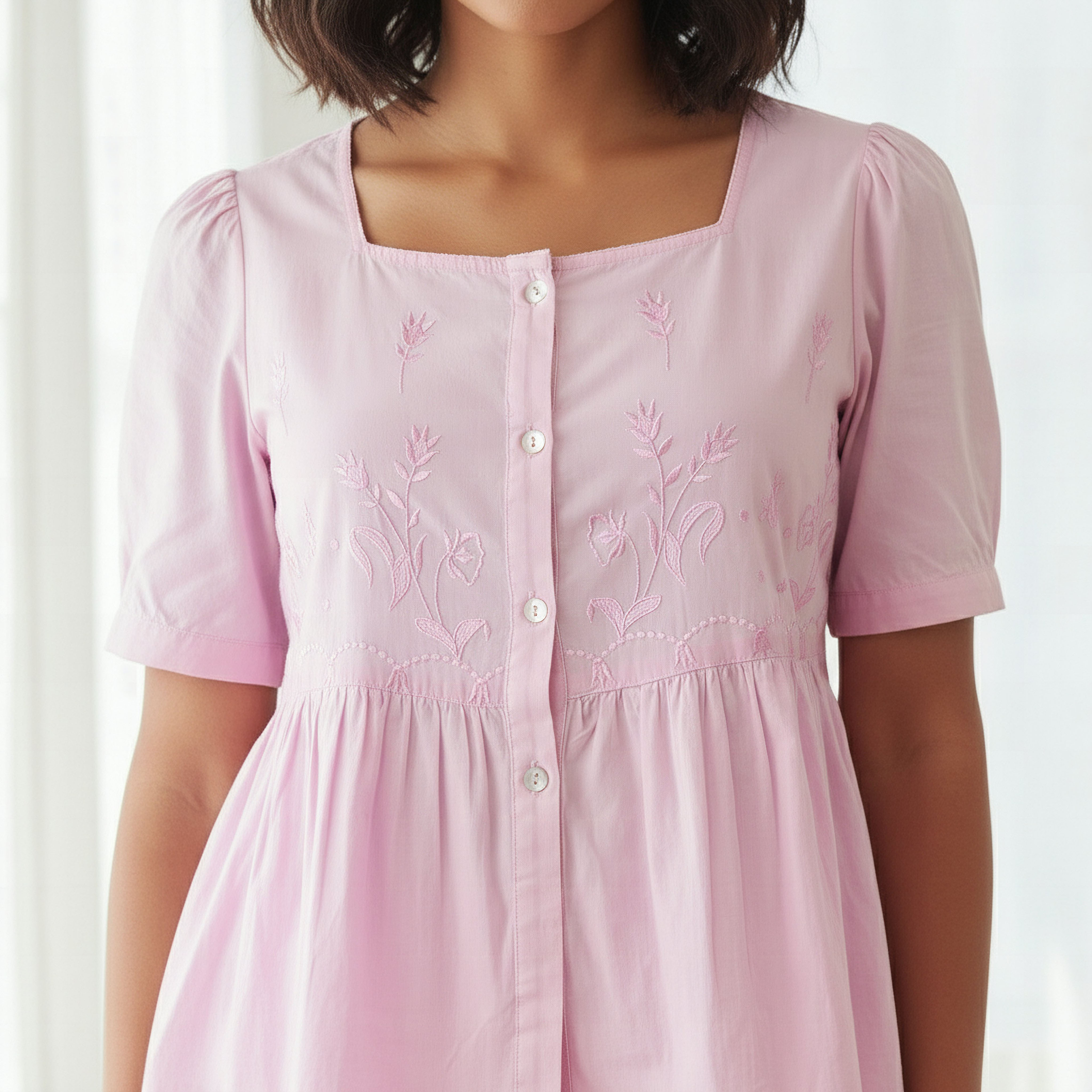 Pyjama Set Button Down Top & Trousers Cotton-women-clothing-nightwear-pyjamas-longsets-image-5