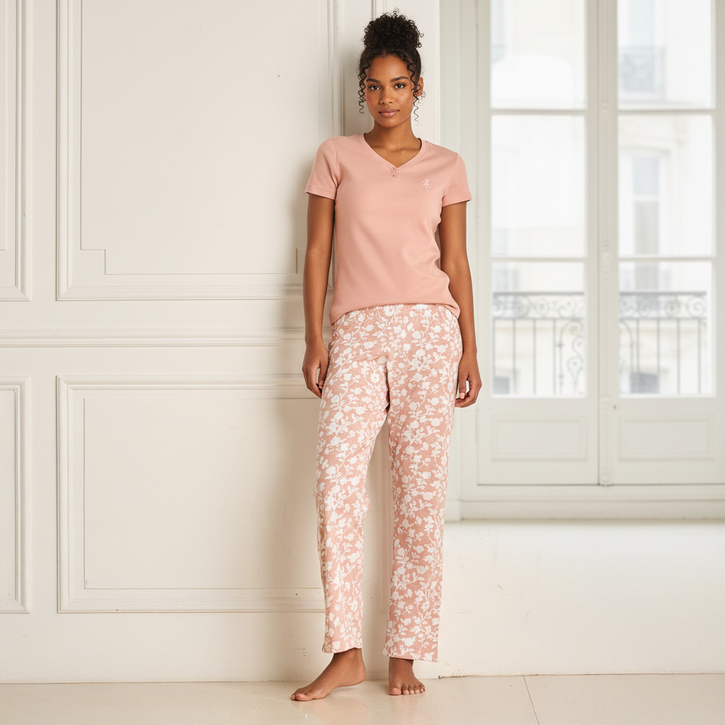 Pyjama Set T-shirt & Pants-women-clothing-nightwear-pyjamas-longsets-image-1