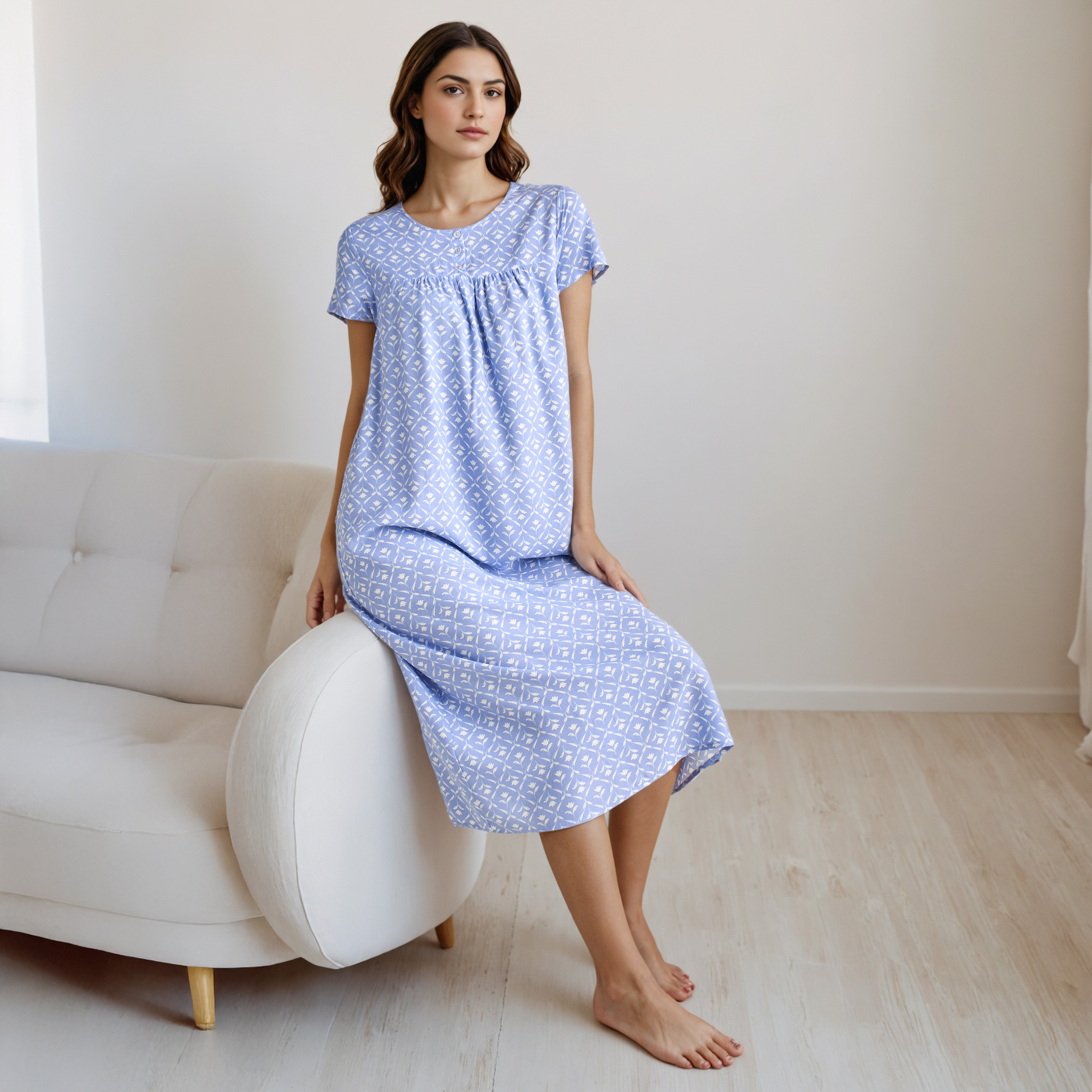 Nighty Midi Viscose with Round Neck-women-clothing-nightwear-nighties-image-5