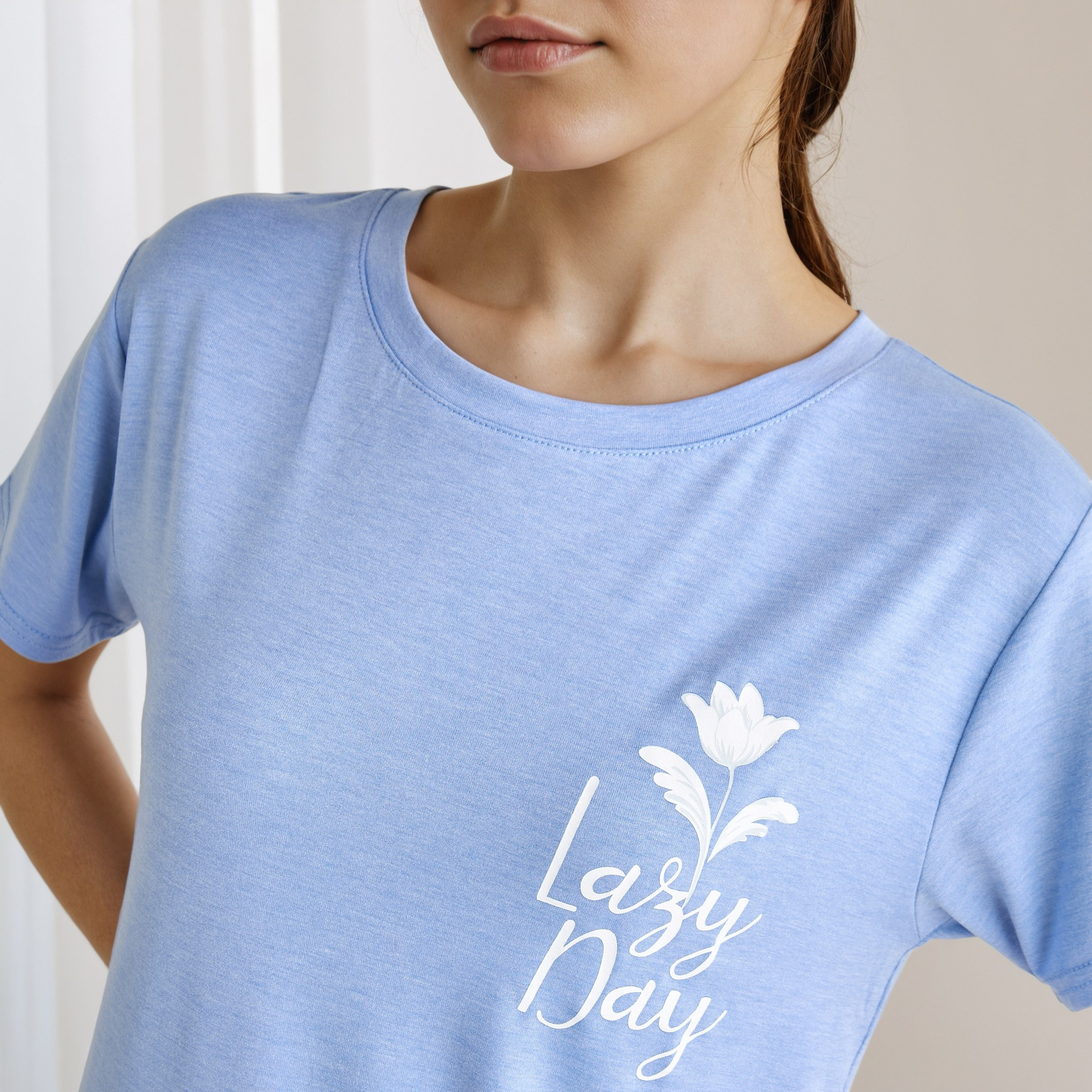 Pyjama Set T-shirt & Trousers-women-clothing-nightwear-pyjamas-longsets-image-5