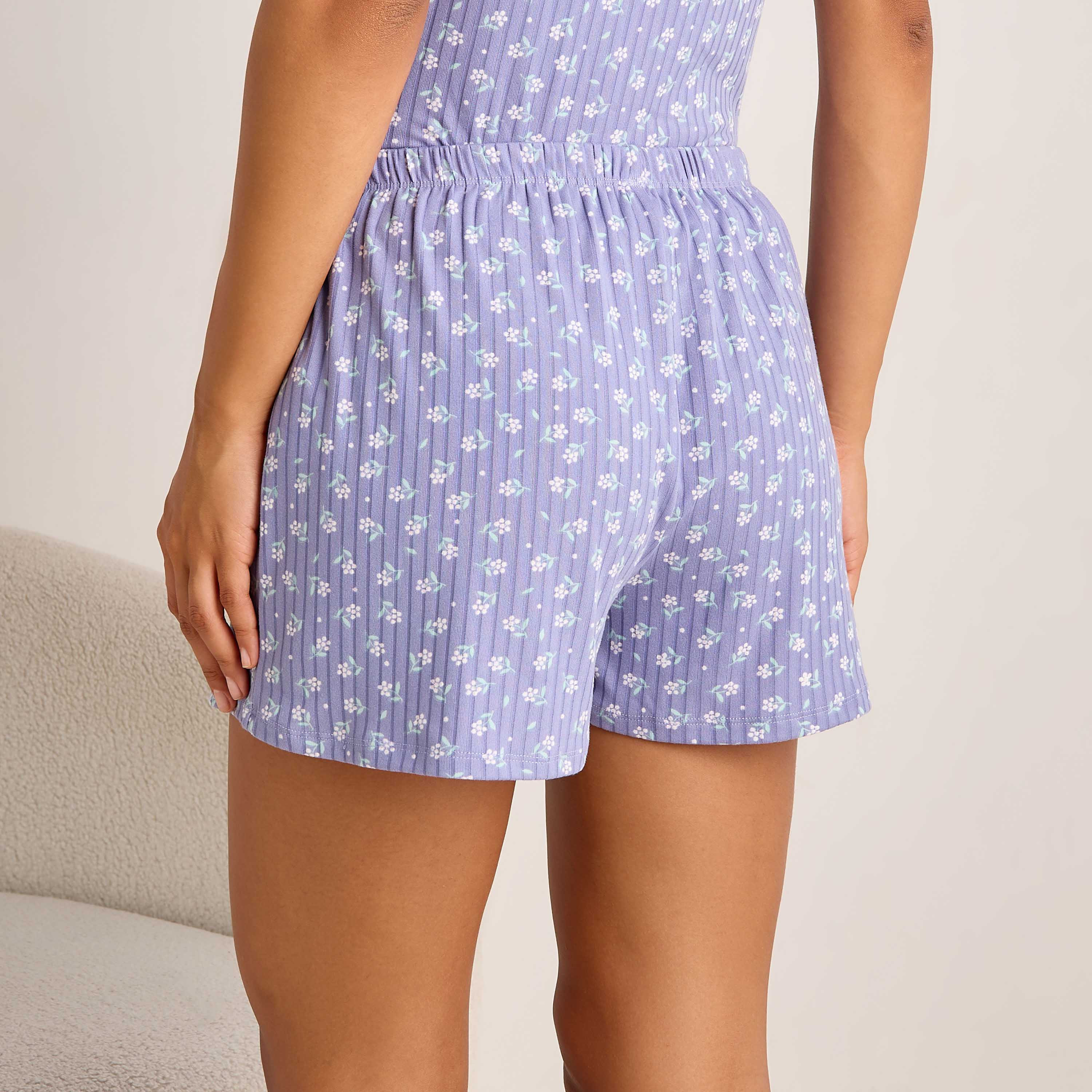 Shorts Ribbed Texture-women-clothing-nightwear-pyjamas-bottoms-image-3