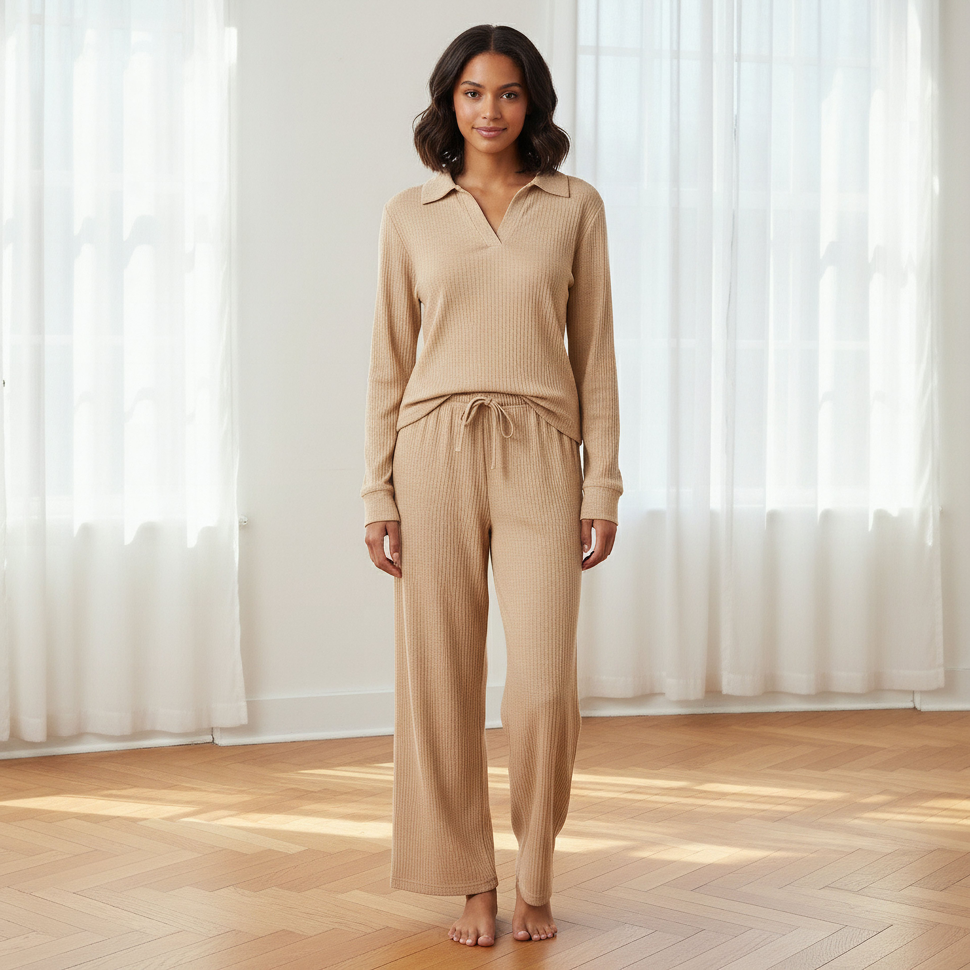 Pyjama Set Top & Trousers-women-clothing-nightwear-pyjamas-longsets-image-1