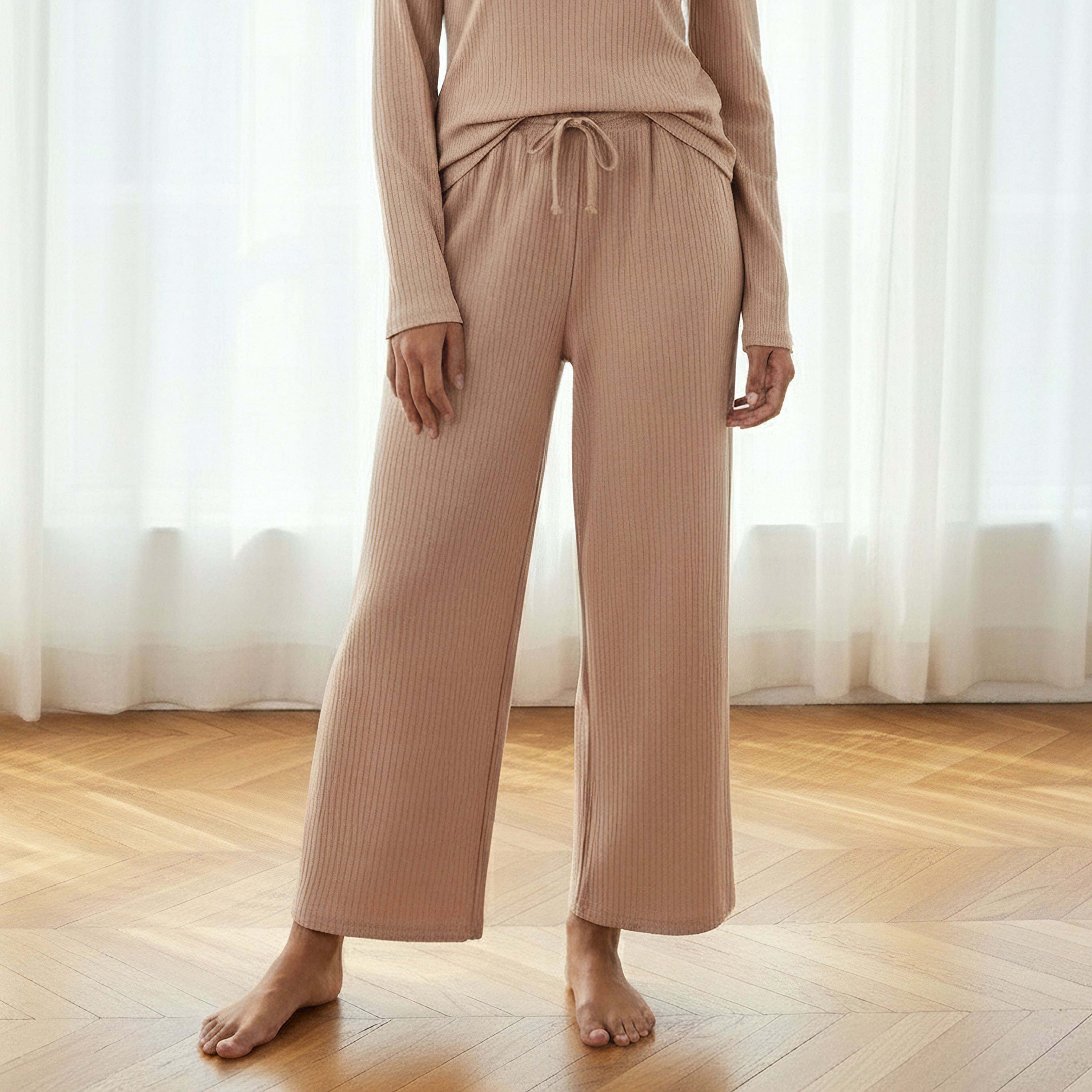 Pyjama Set Ribbed Top & Pants-women-clothing-nightwear-pyjamas-longsets-image-4