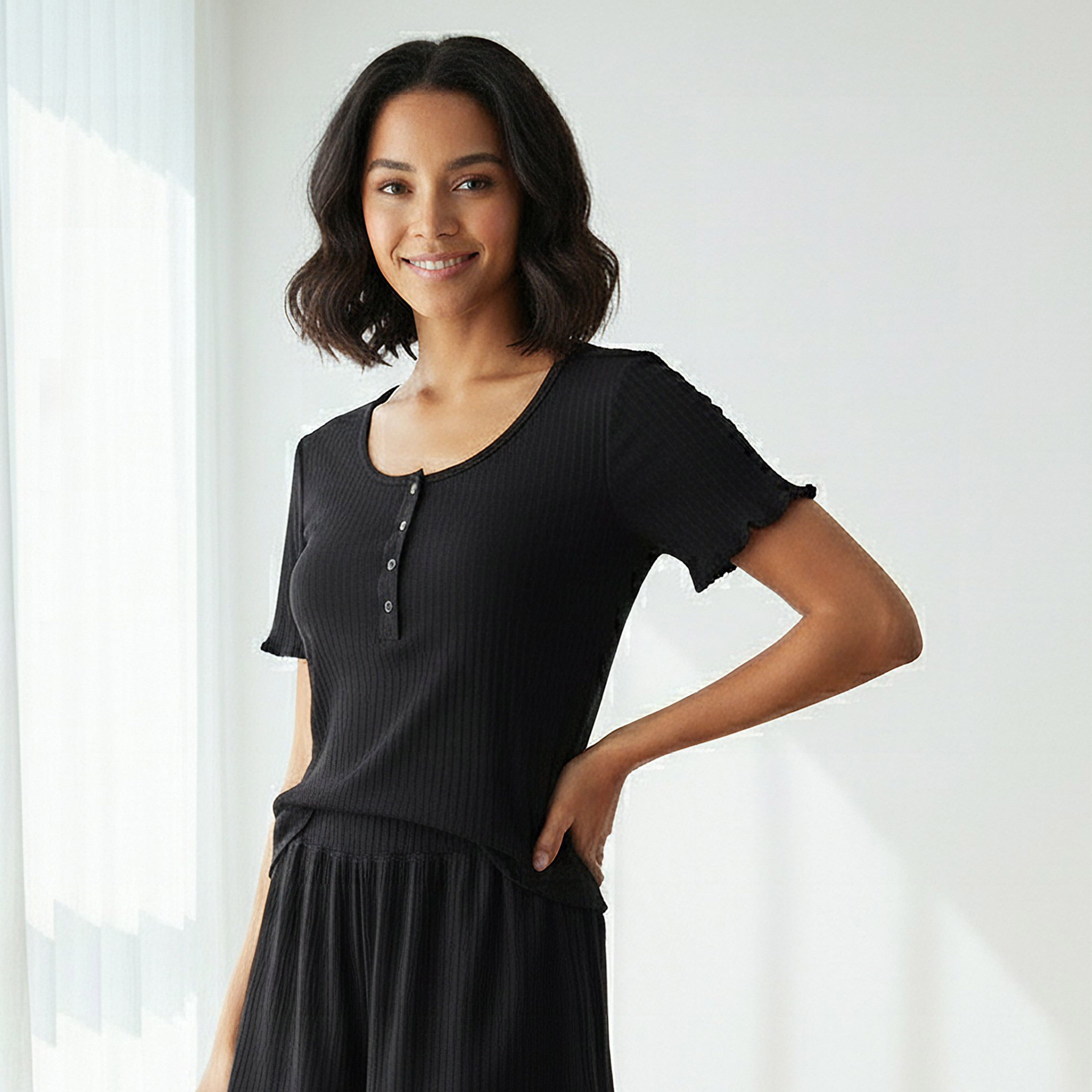 طقم بيجاما بلوزة وشورت-women-clothing-nightwear-pyjamas-shortsets-image-5