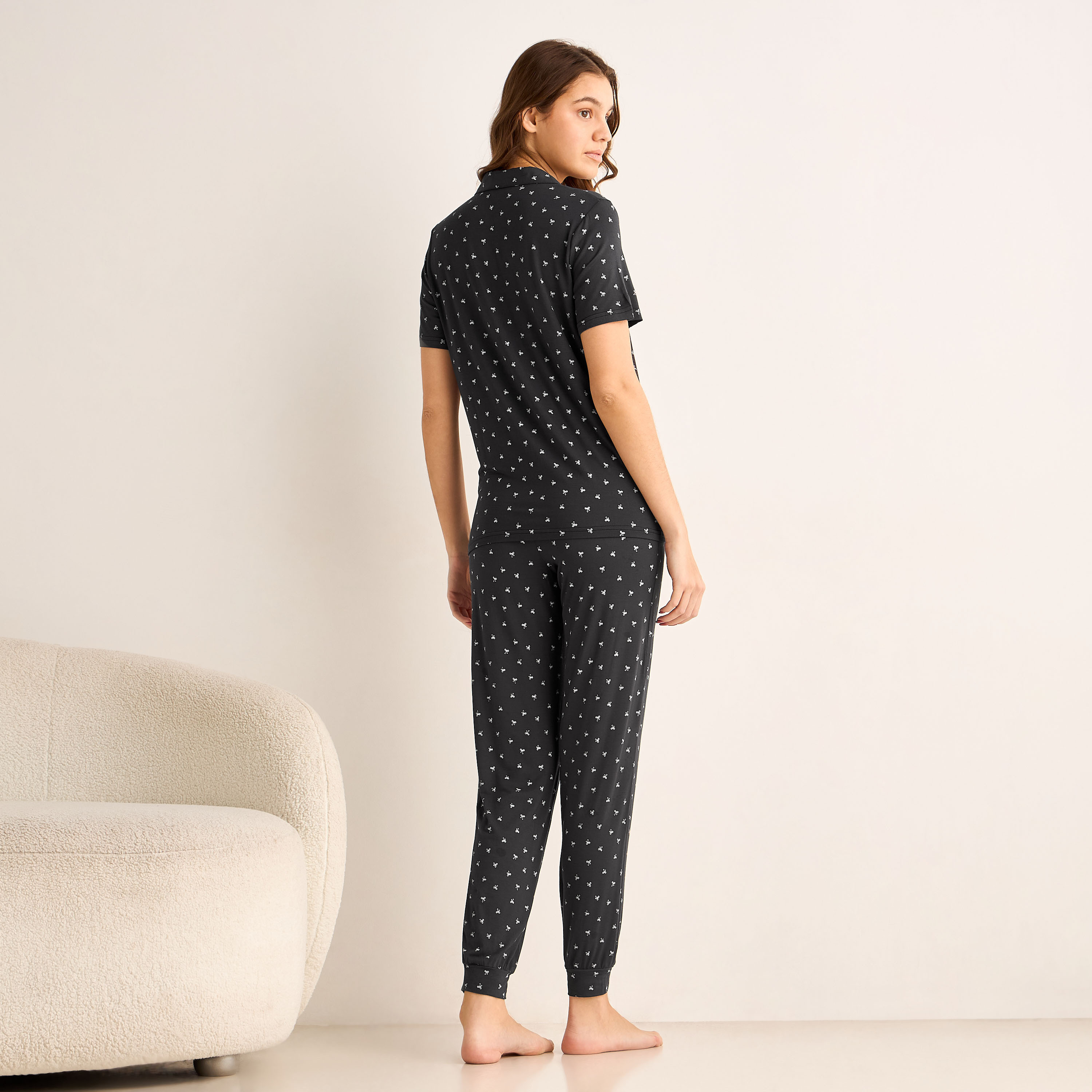 Pyjama Set Button-Down Shirt and Pants Modal-women-clothing-nightwear-pyjamas-longsets-image-3