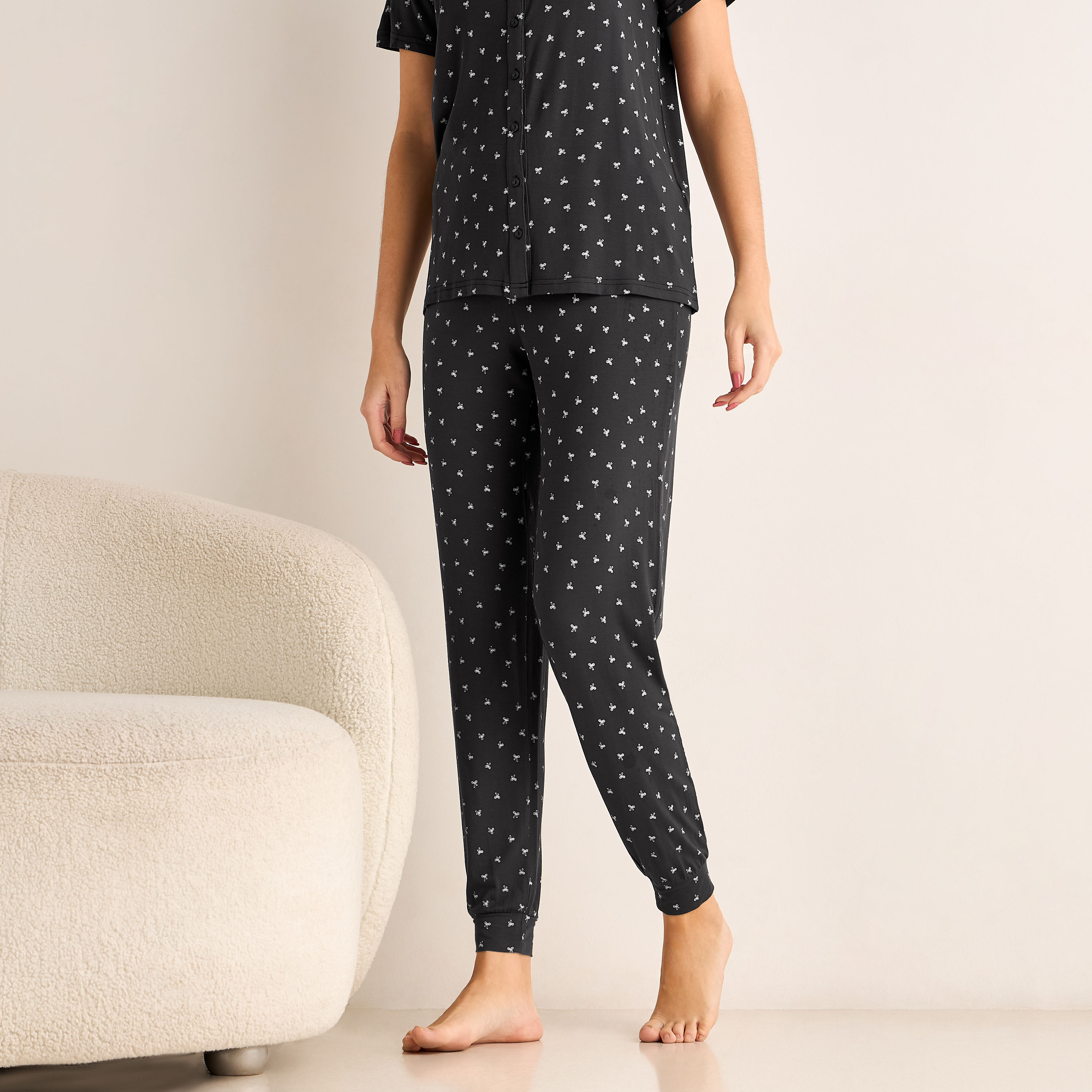 Pyjama Set Button-Down Shirt and Pants Modal-women-clothing-nightwear-pyjamas-longsets-image-4