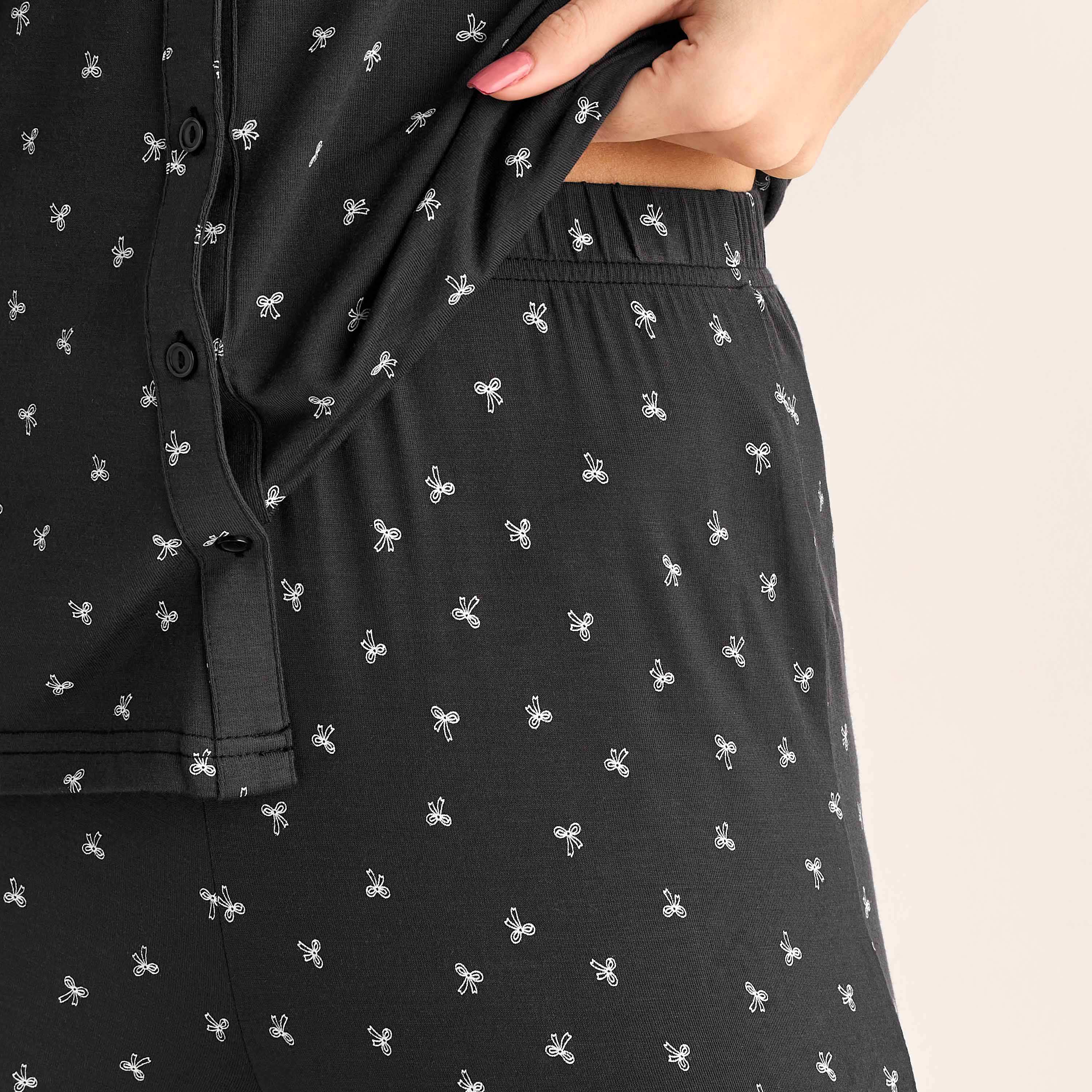 Pyjama Set Button-Down Shirt and Pants Modal-women-clothing-nightwear-pyjamas-longsets-image-5