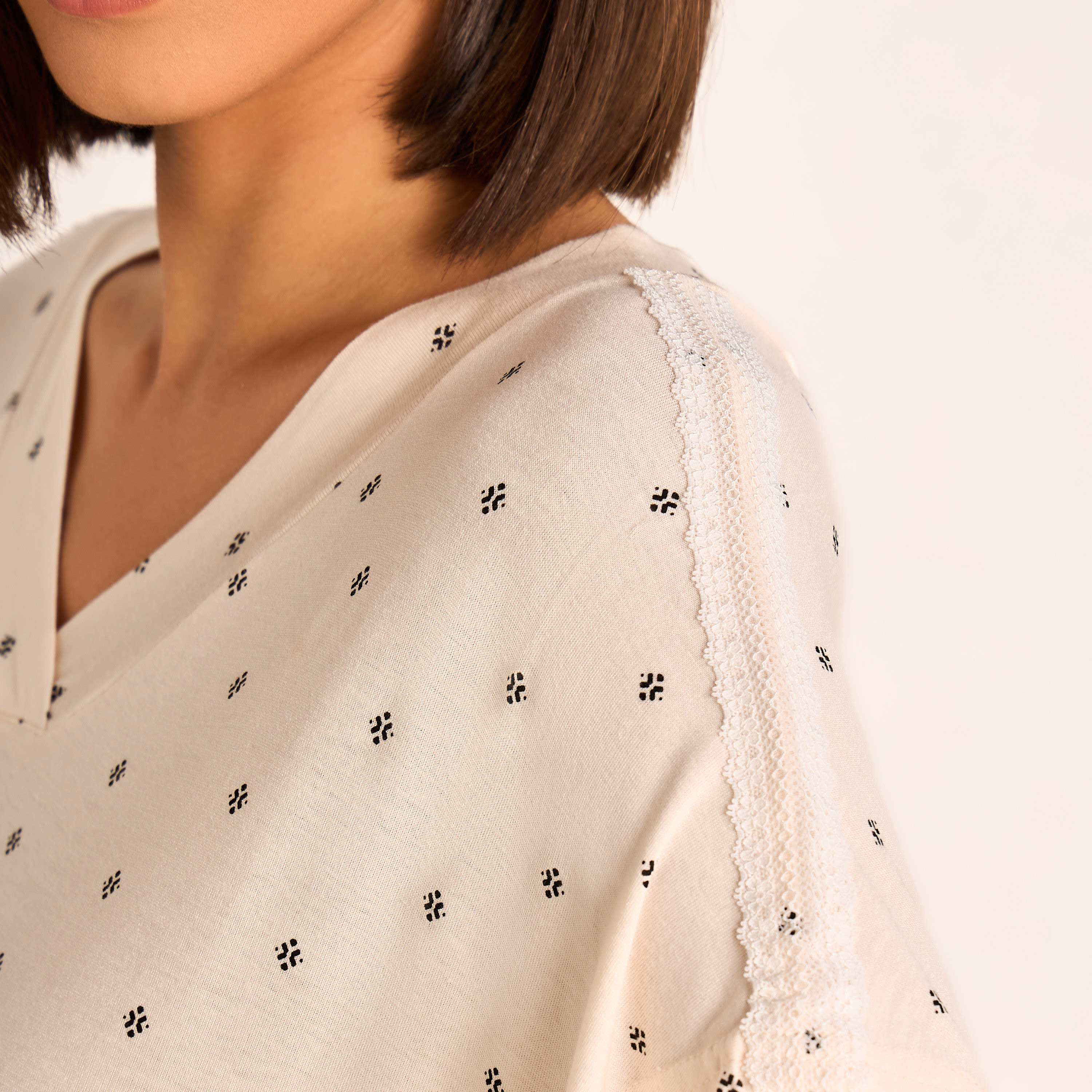Night Gown Short Sleeve Printed-women-clothing-nightwear-nighties-image-4