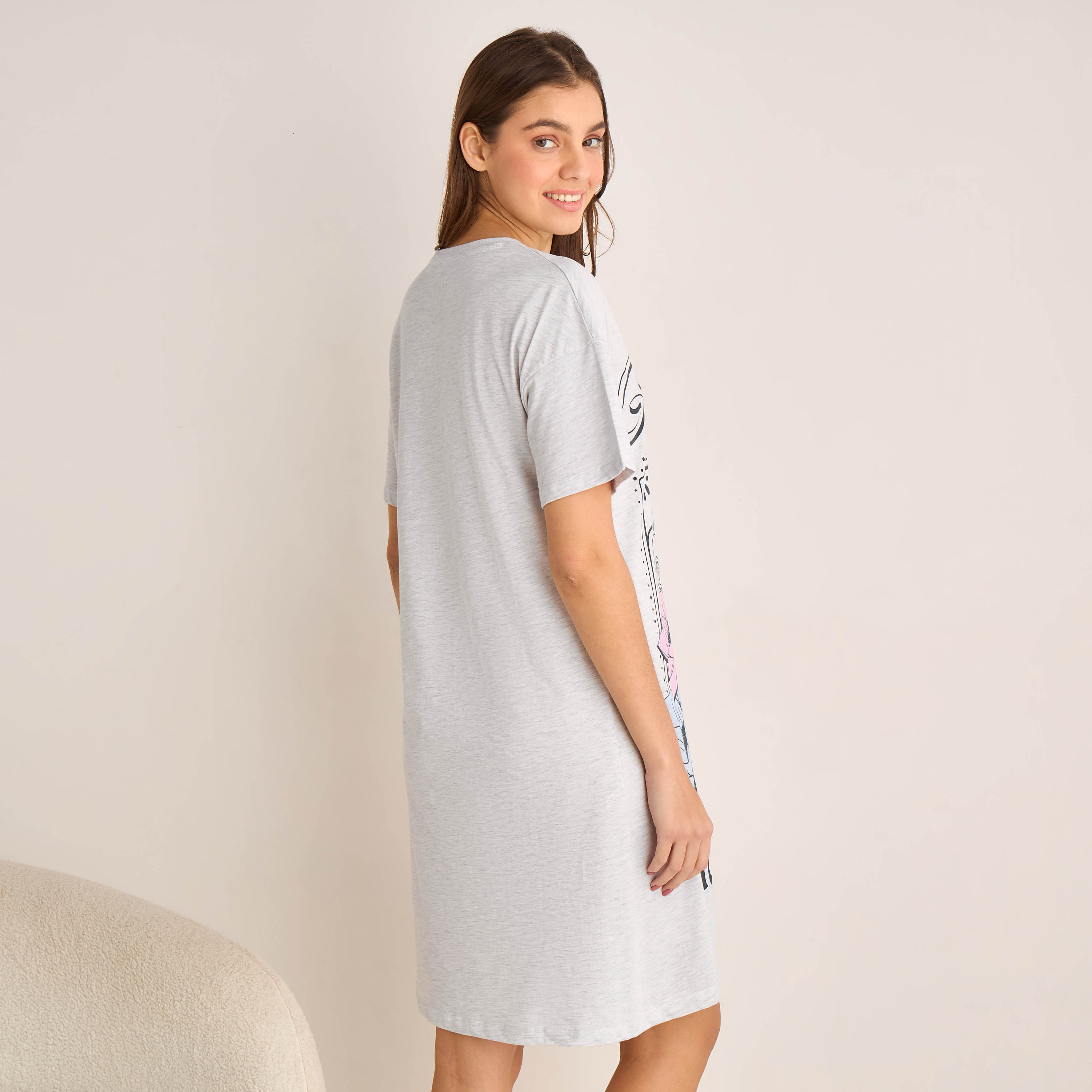 Sleepshirt Short Sleeves with Garfield Print-women-clothing-nightwear-nighties-image-4