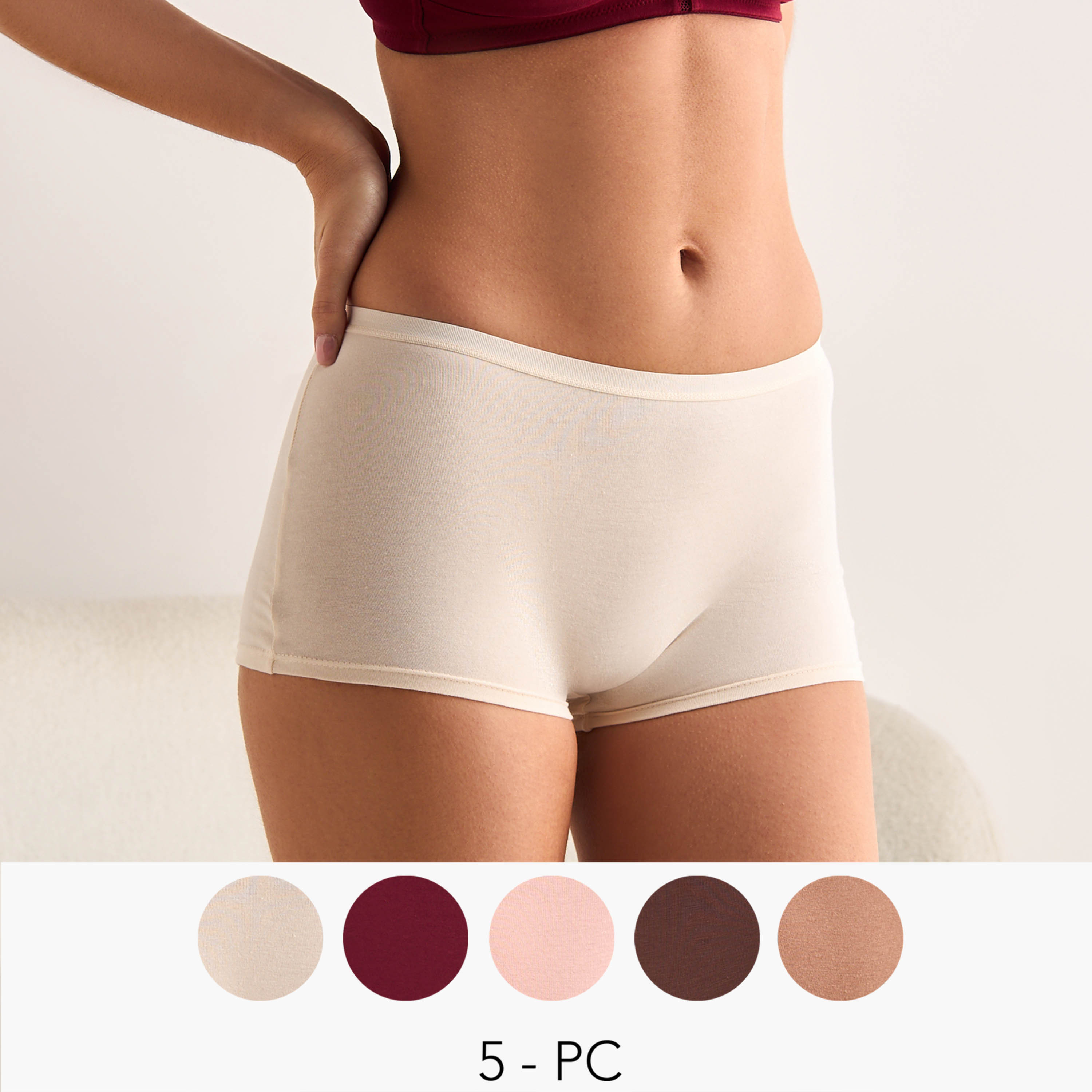 Set of 5 - Splash Intimates Boxer Briefs-women-clothing-lingerie-panties-image-1
