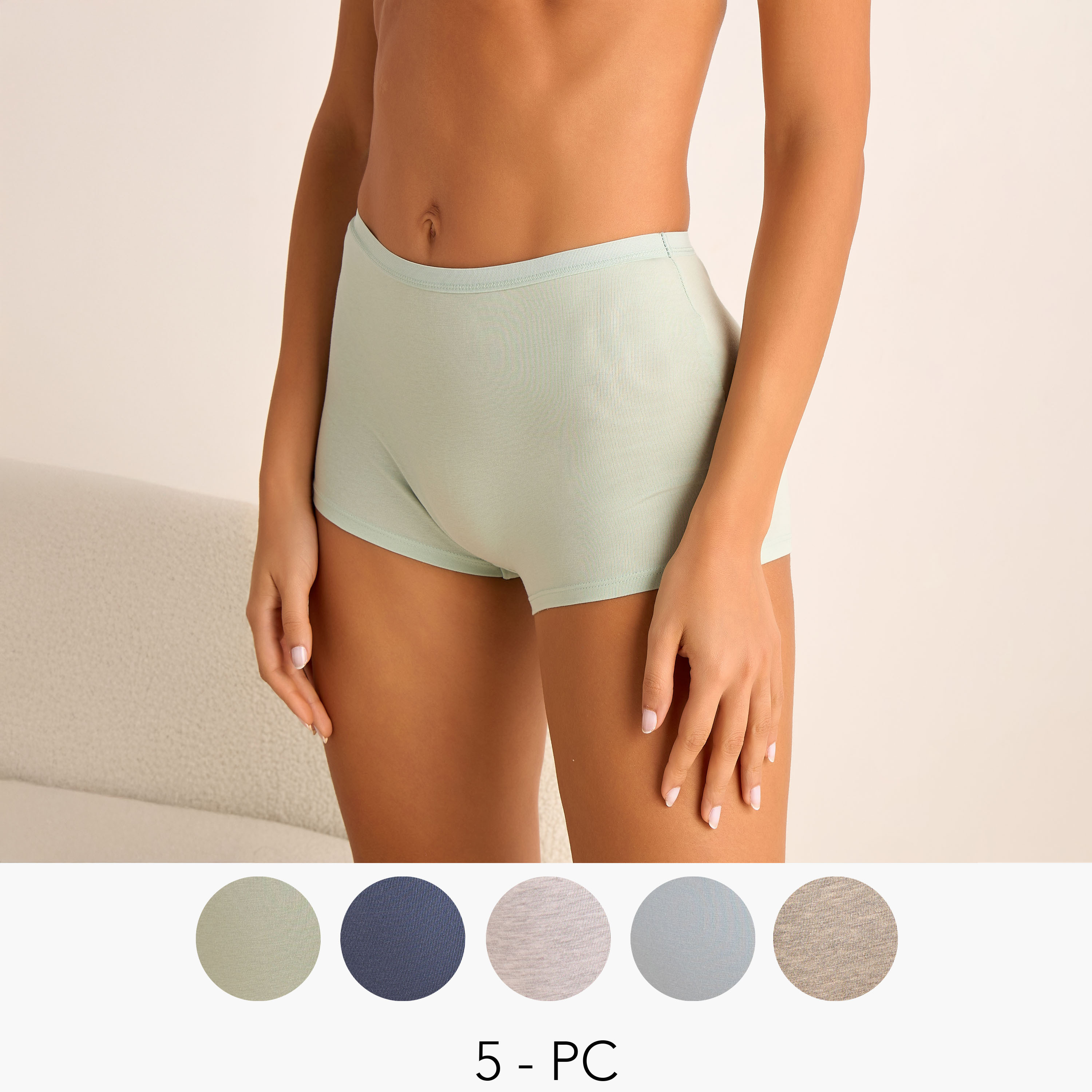 Set of 5 - Boyleg Briefs-women-clothing-lingerie-panties-image-1
