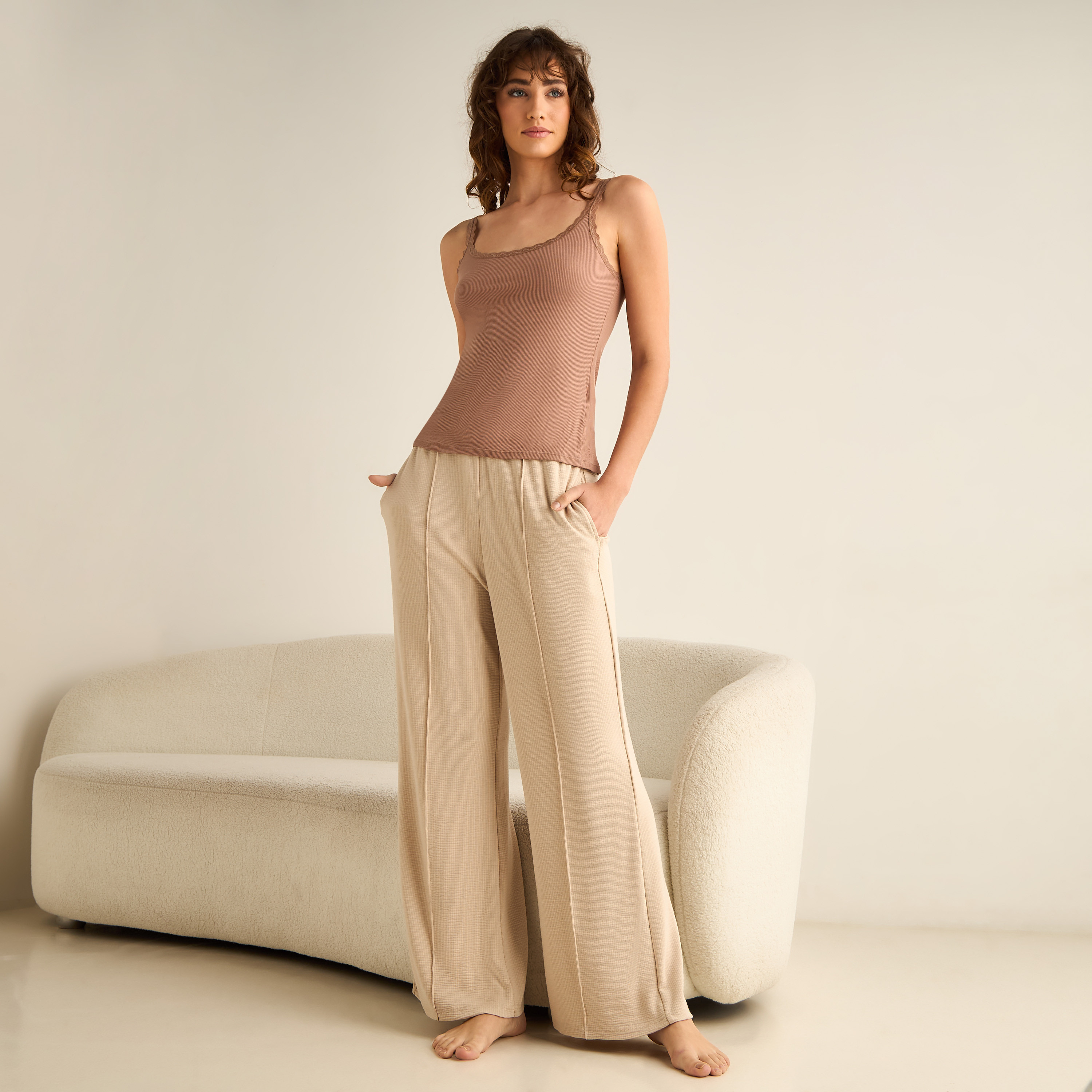 بلوزة تانك مضلعة بارزة الملمس-women-clothing-nightwear-pyjamas-tops-image-4