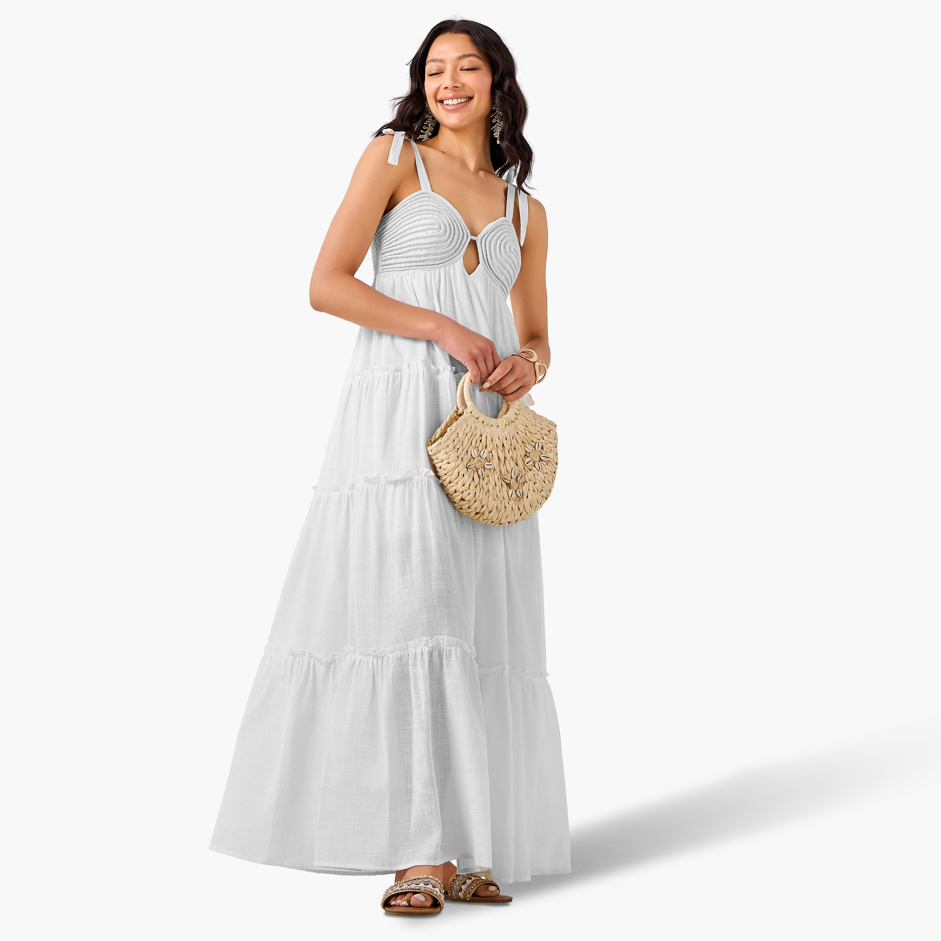 Women Rope Detail Tiered Maxi Dress-women-clothing-swimandbeach-beachwear-image-3