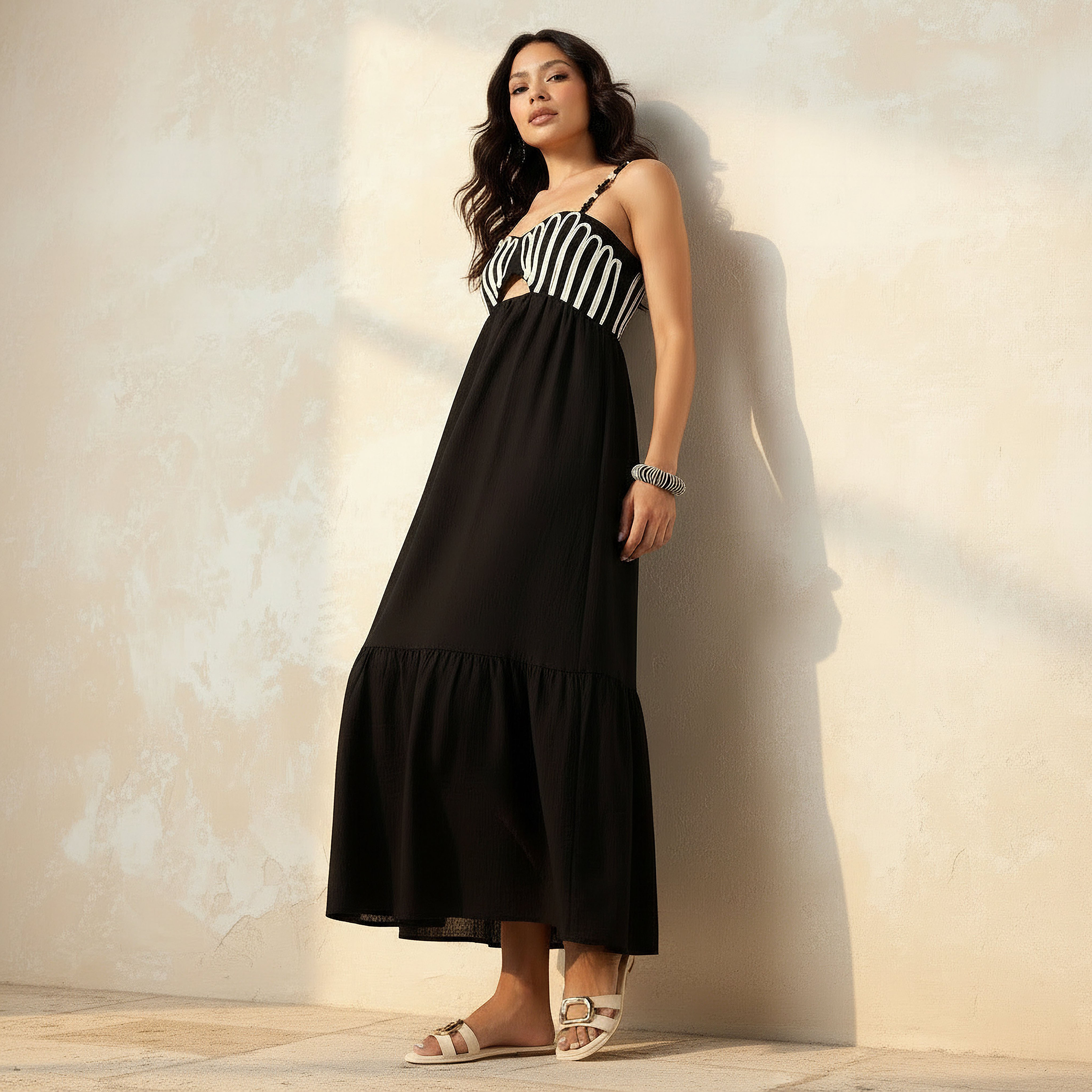 Women Cutout Detail Maxi Dress-women-clothing-swimandbeach-beachwear-image-1