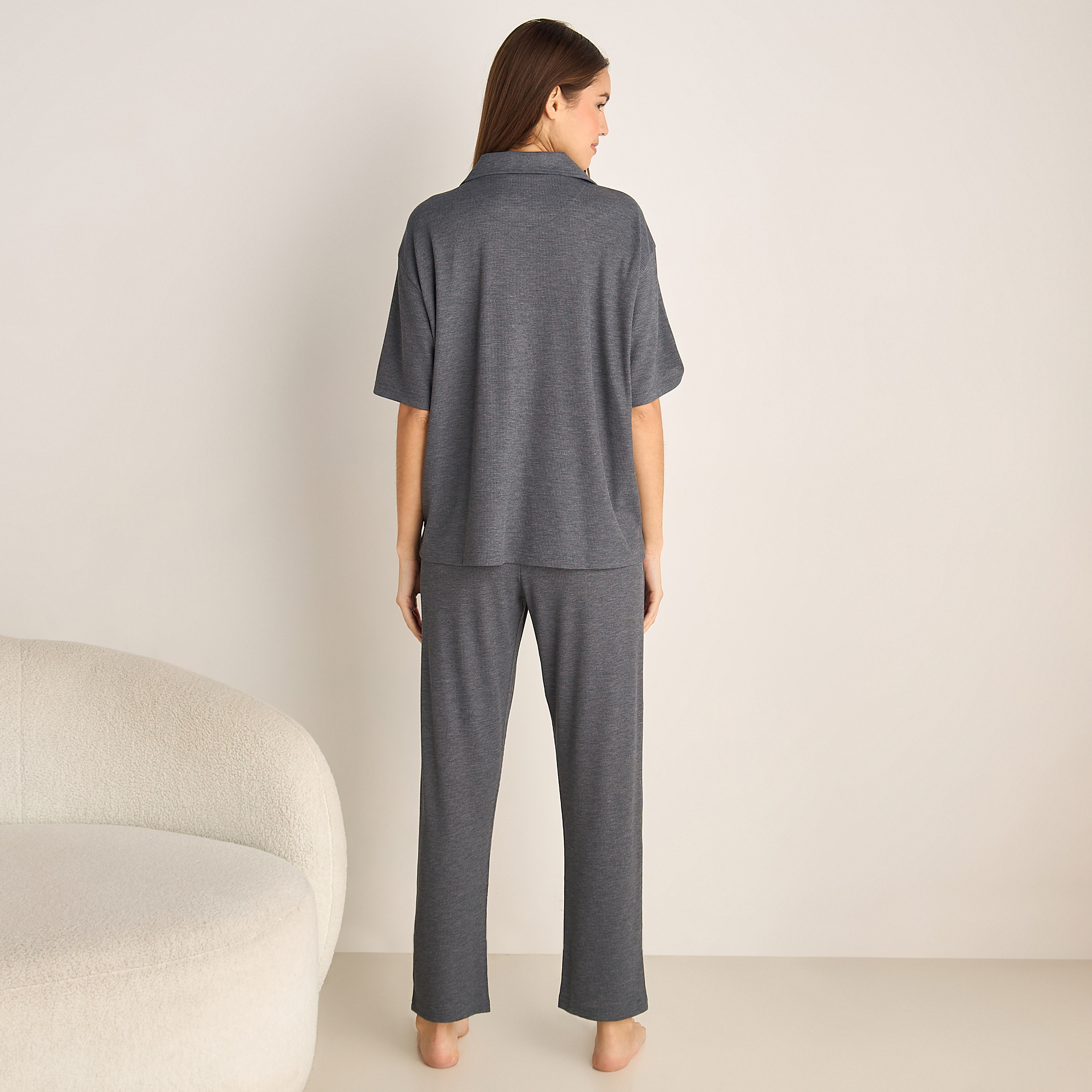 Pyjama Set Button-Down Shirt & Pants-women-clothing-nightwear-pyjamas-longsets-image-3