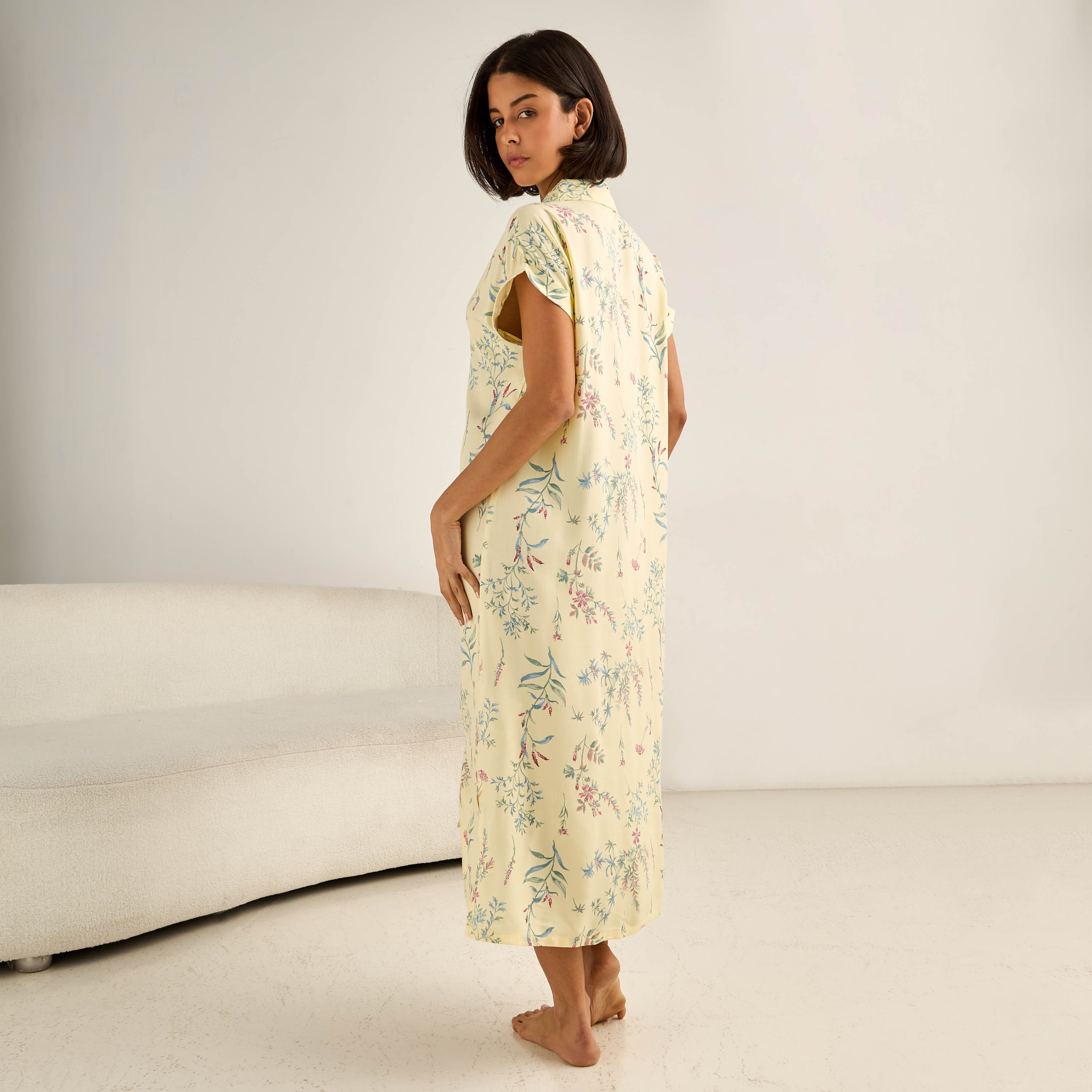 Night Dress Short Sleeves Assorted Print Viscose - Set of 2-women-clothing-nightwear-nighties-image-3